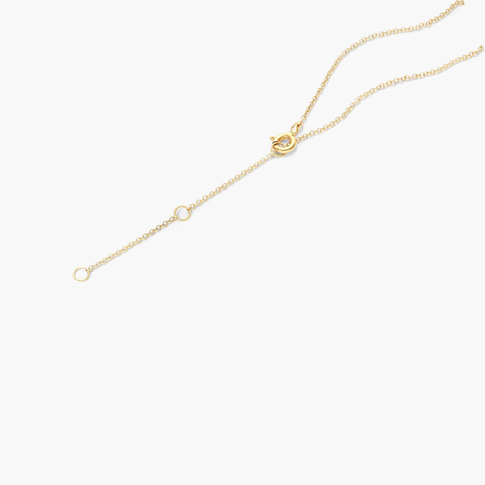 Diamond Bolt Necklace In 14K Yellow Gold