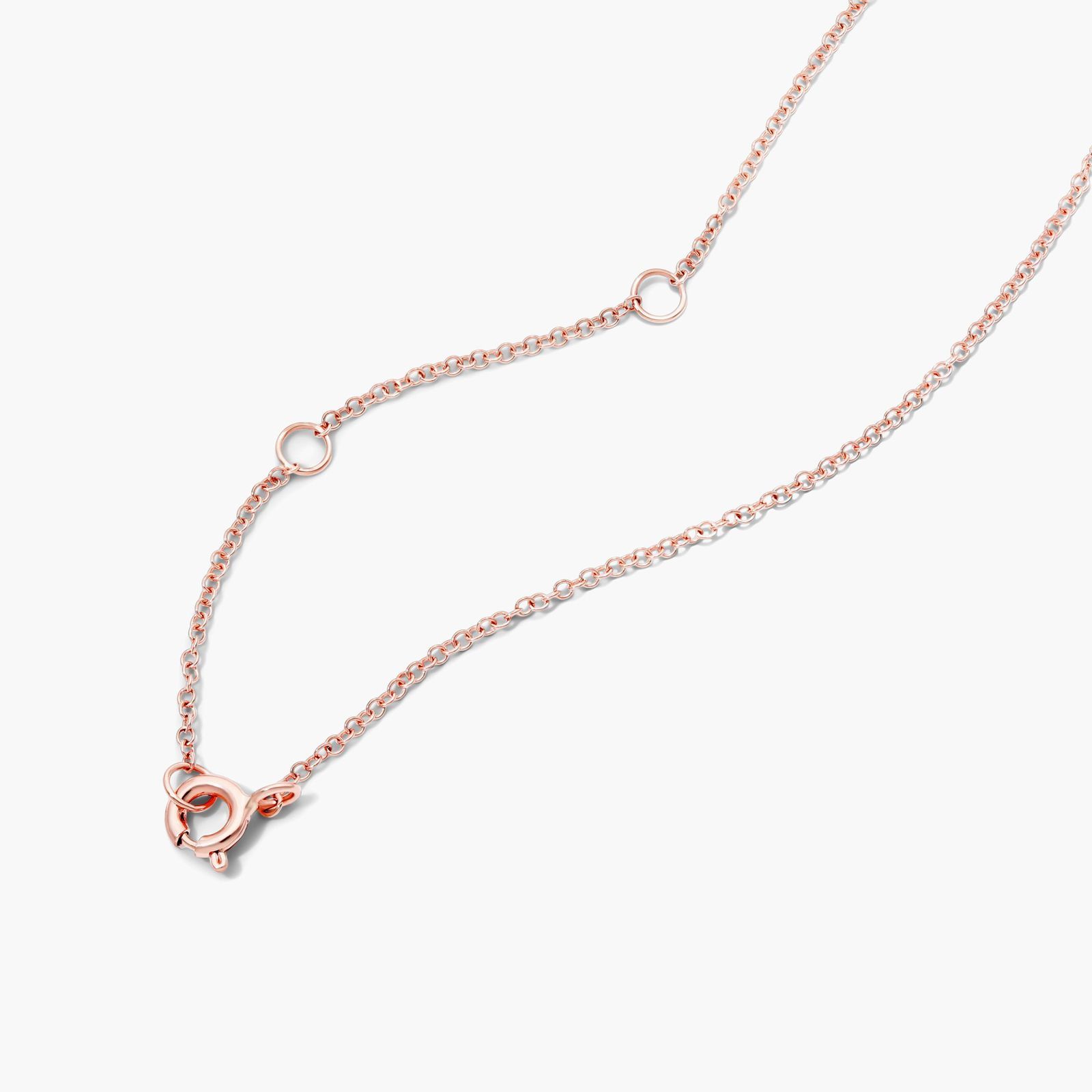 Vertical Bar Drop Diamond Necklace In 14K Rose Gold