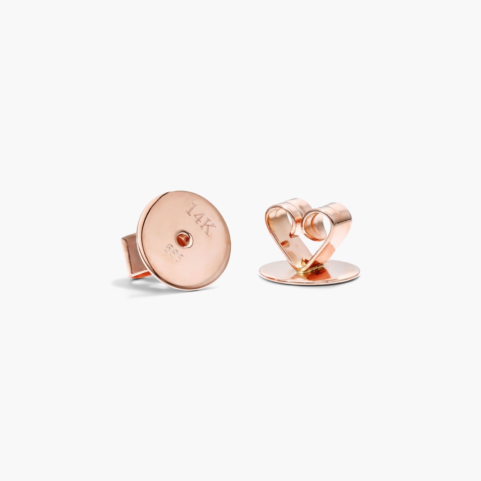 Flower Diamond Earrings With Baguette Cut And Round Diamonds In 14K Rose Gold