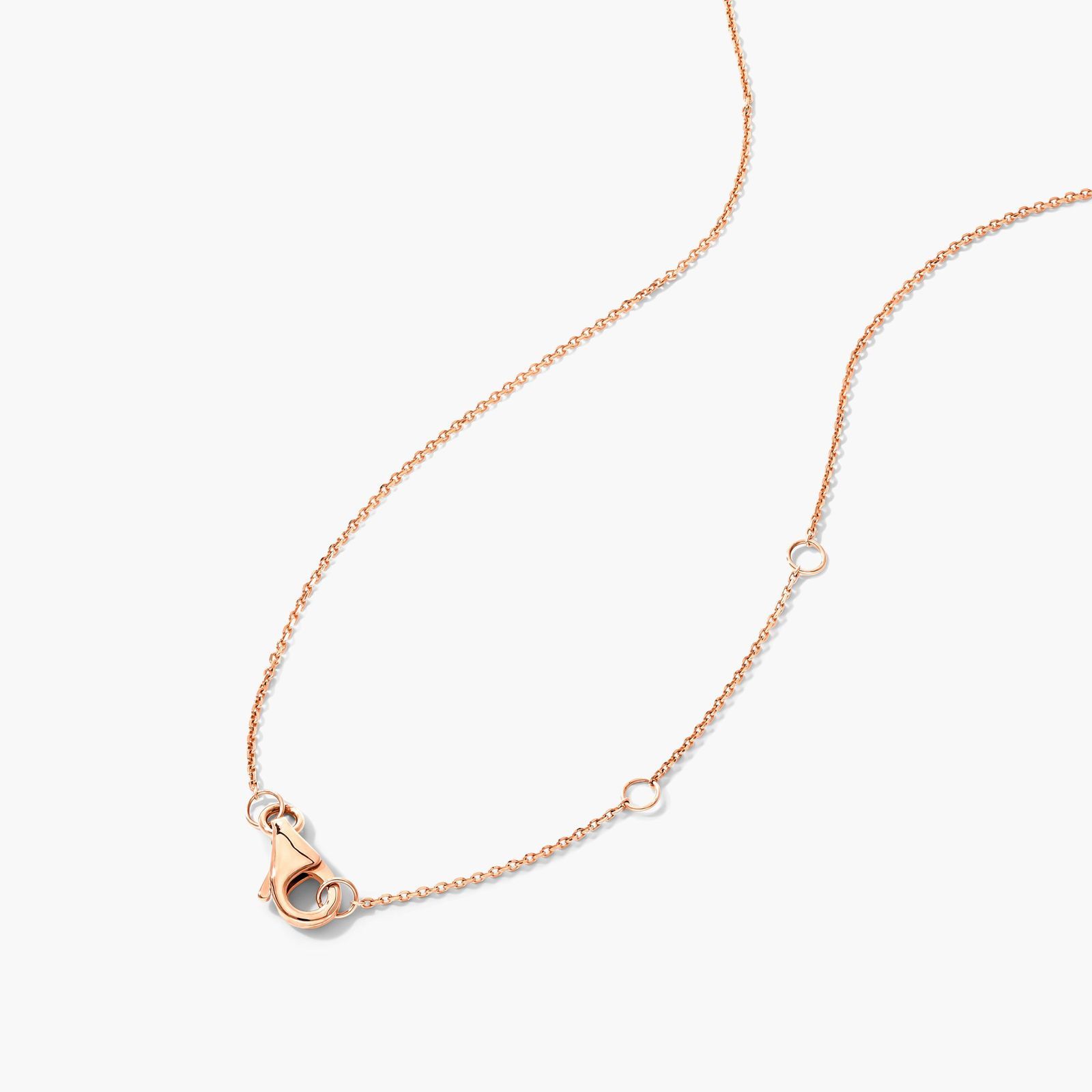 Diamond Pin Necklace In 14K Rose Gold