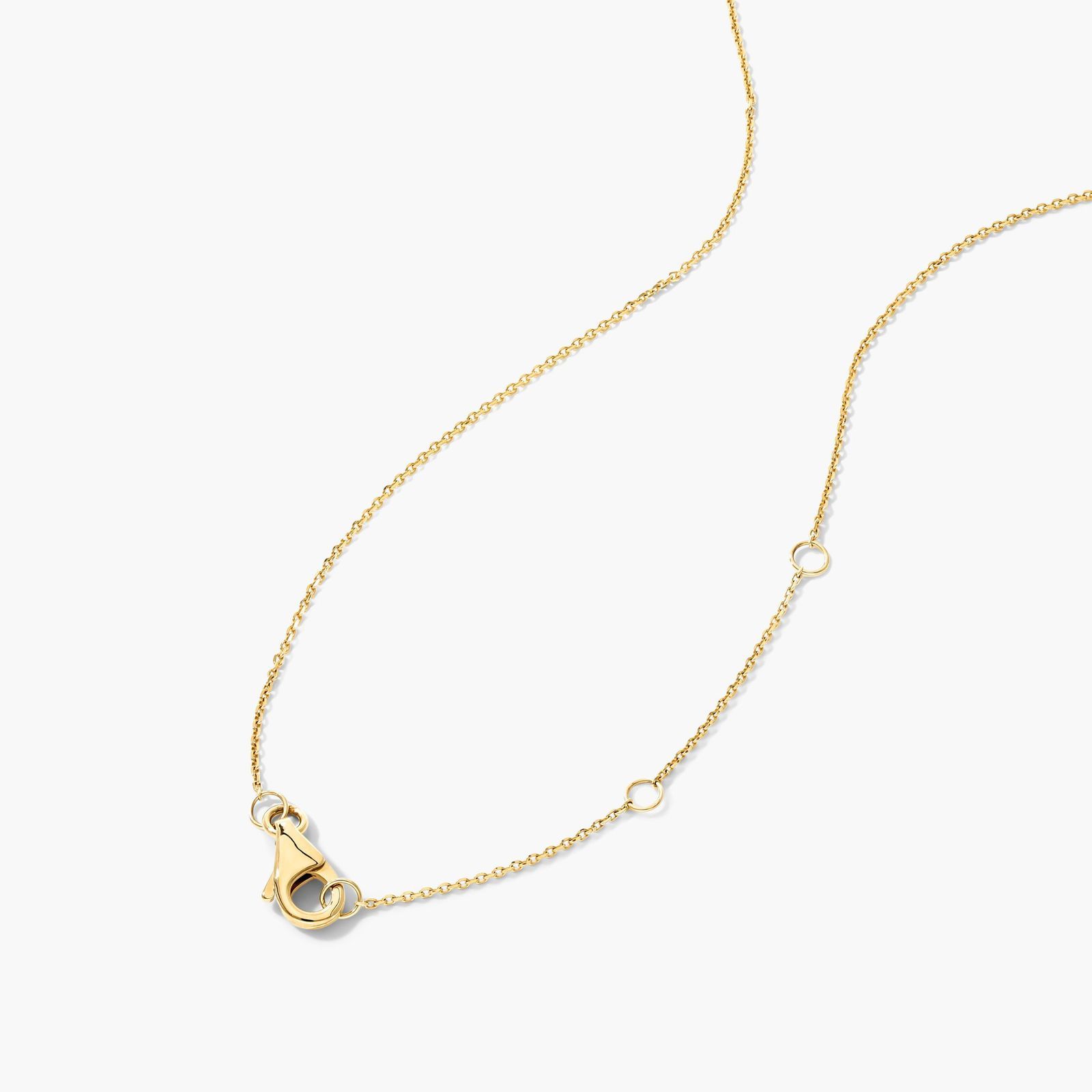 Diamond Pin Necklace In 14K Yellow Gold
