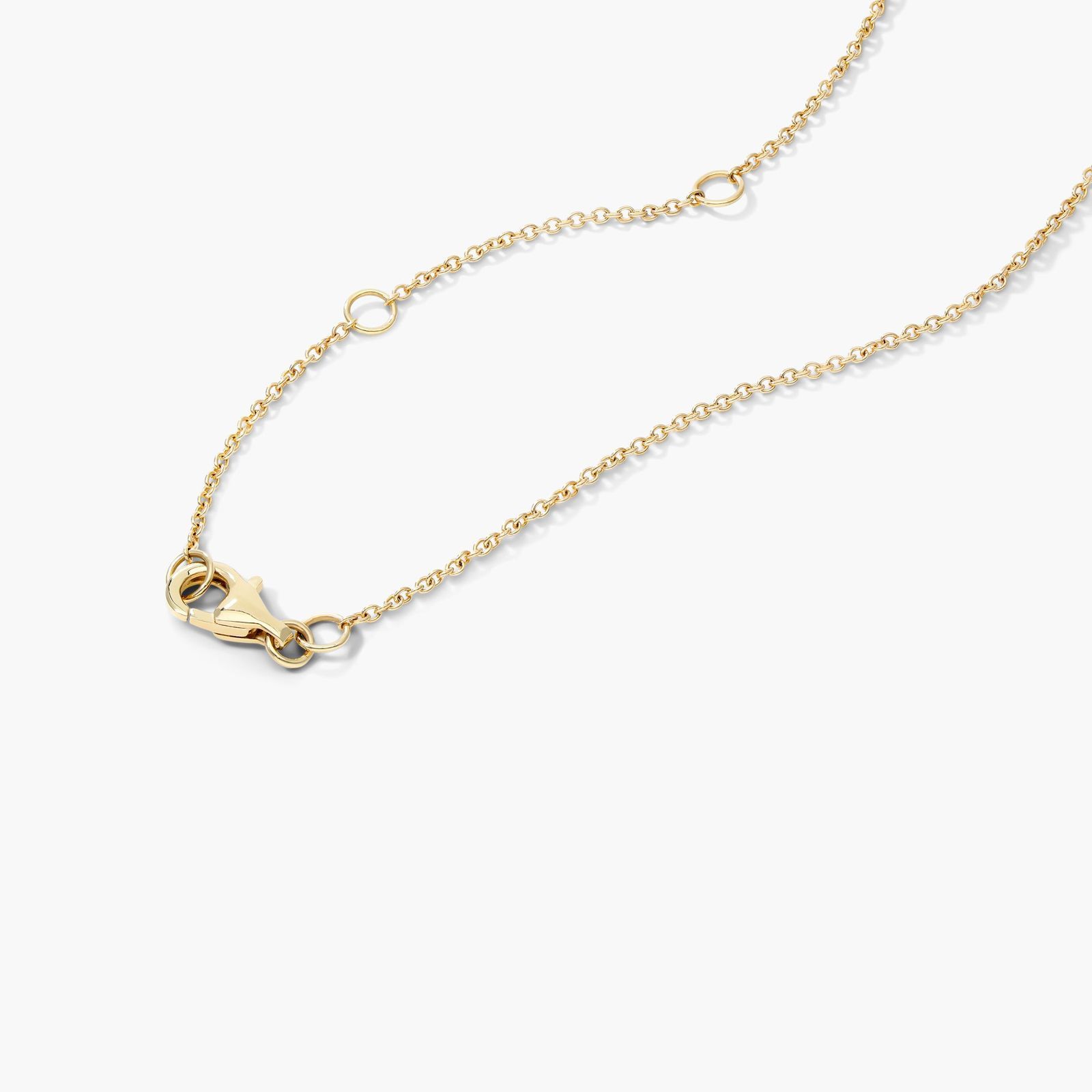 Graduated Diamond Star Necklace In 14K Yellow Gold