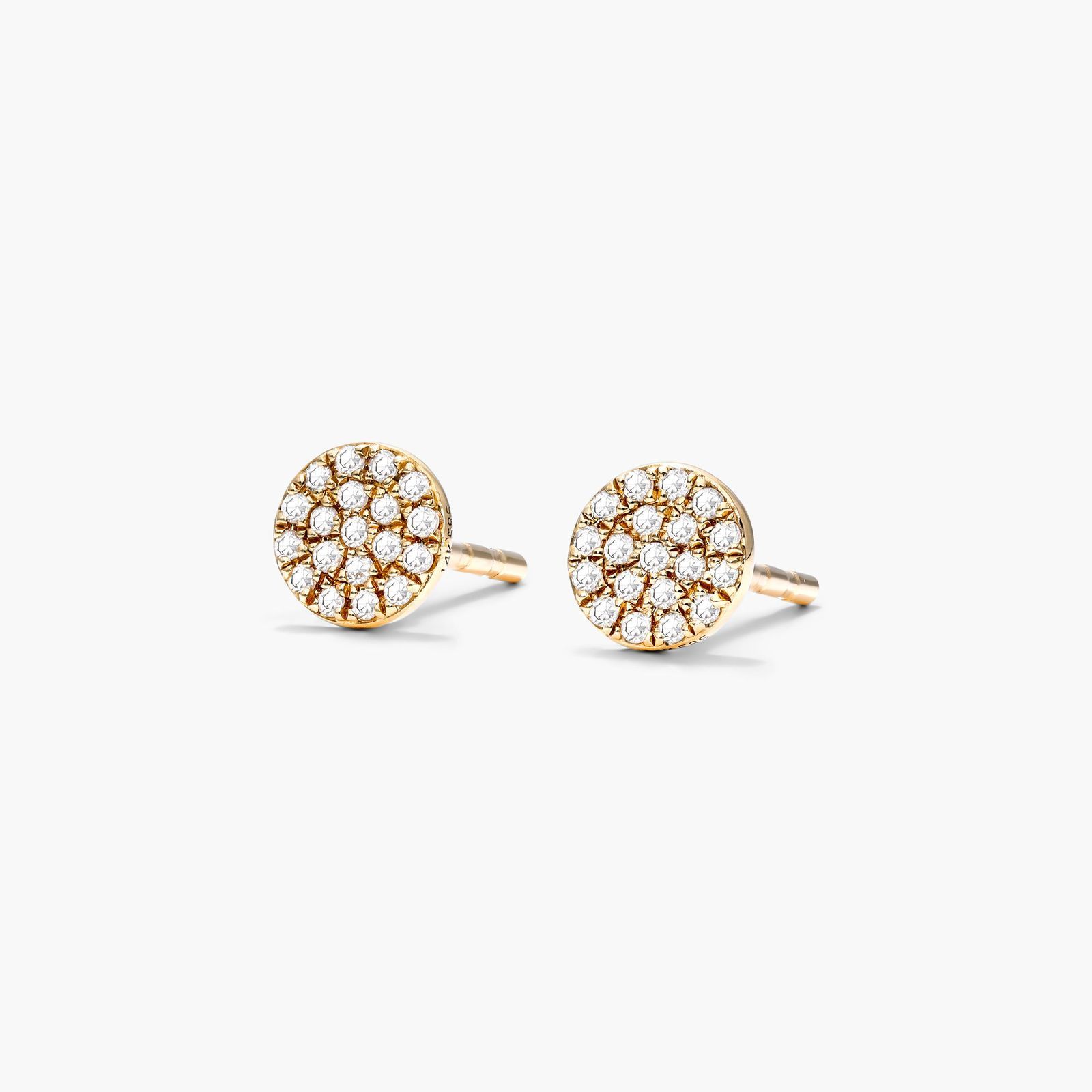 Petite Diamond Earrings In 14K Yellow Gold