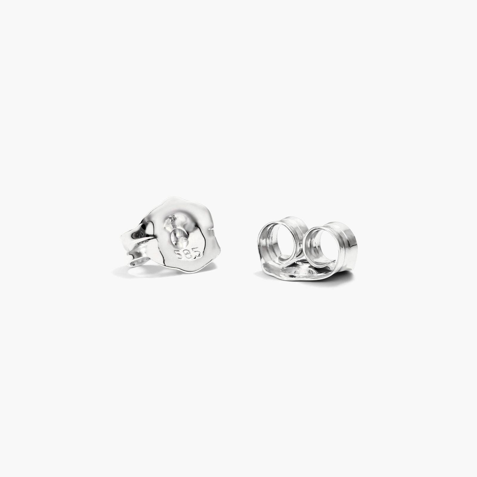 Petite Butterfly Diamond Earrings In 14K White Gold