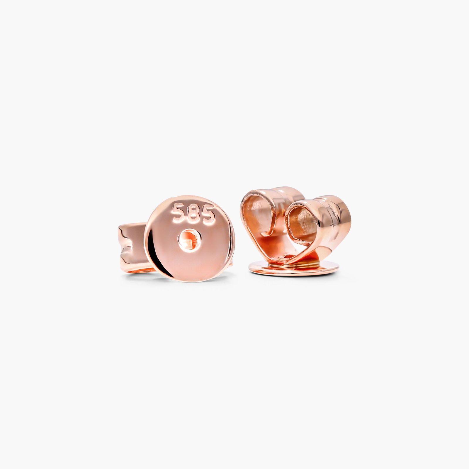 Star And Moon Diamond Earrings In 14K Rose Gold