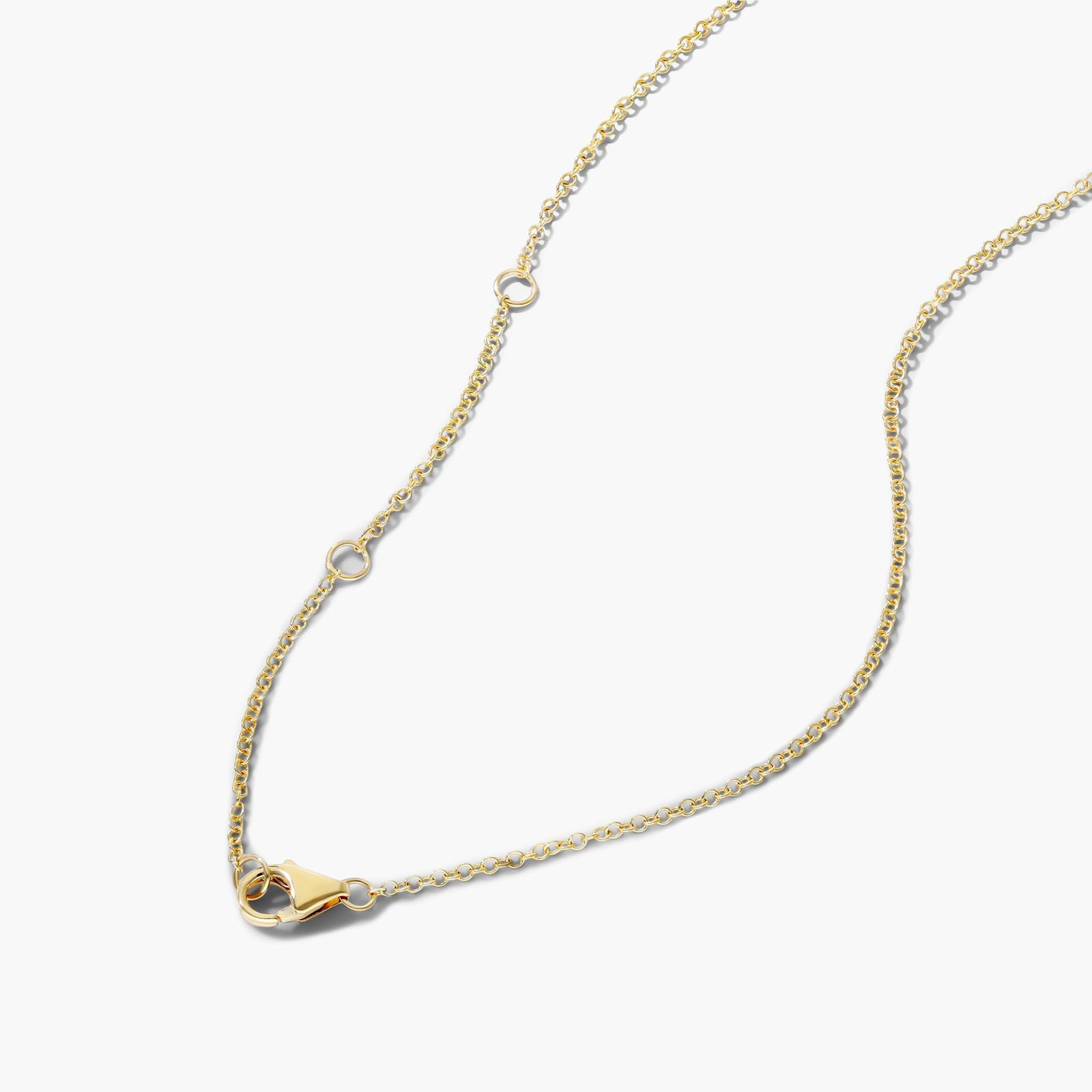 Starry Night Pierced Diamond Necklace In 14K Yellow Gold by Brevani