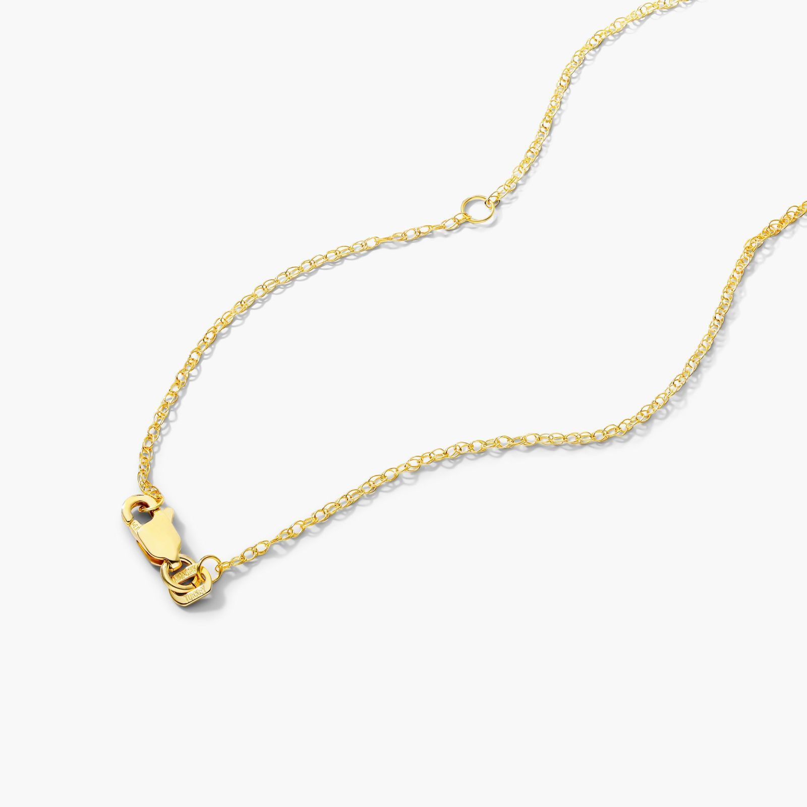 Pierced Diamond Row Necklace In 14K Yellow Gold by Brevani