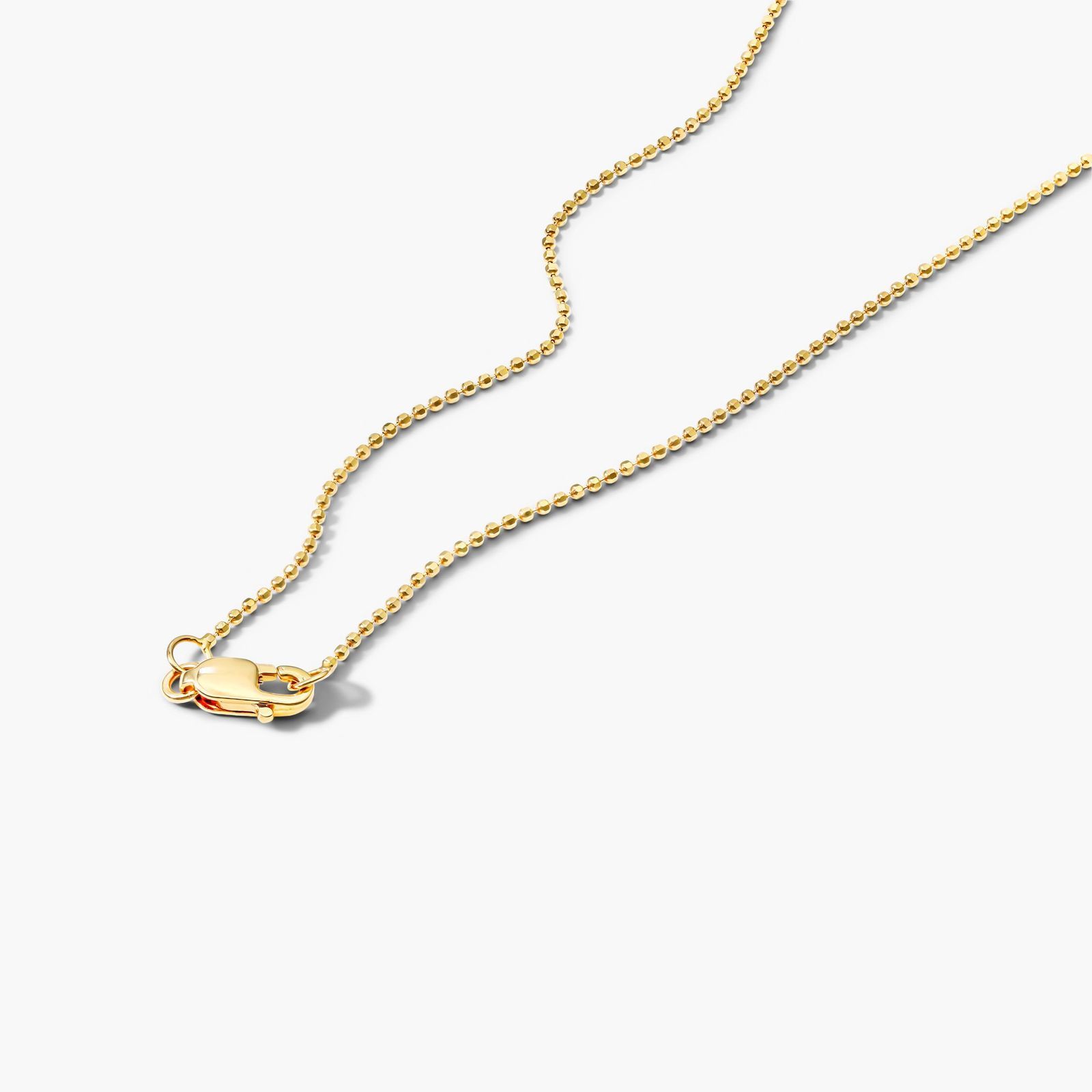 Single Pierced Diamond Speck Necklace In 14K Yellow Gold by Brevani