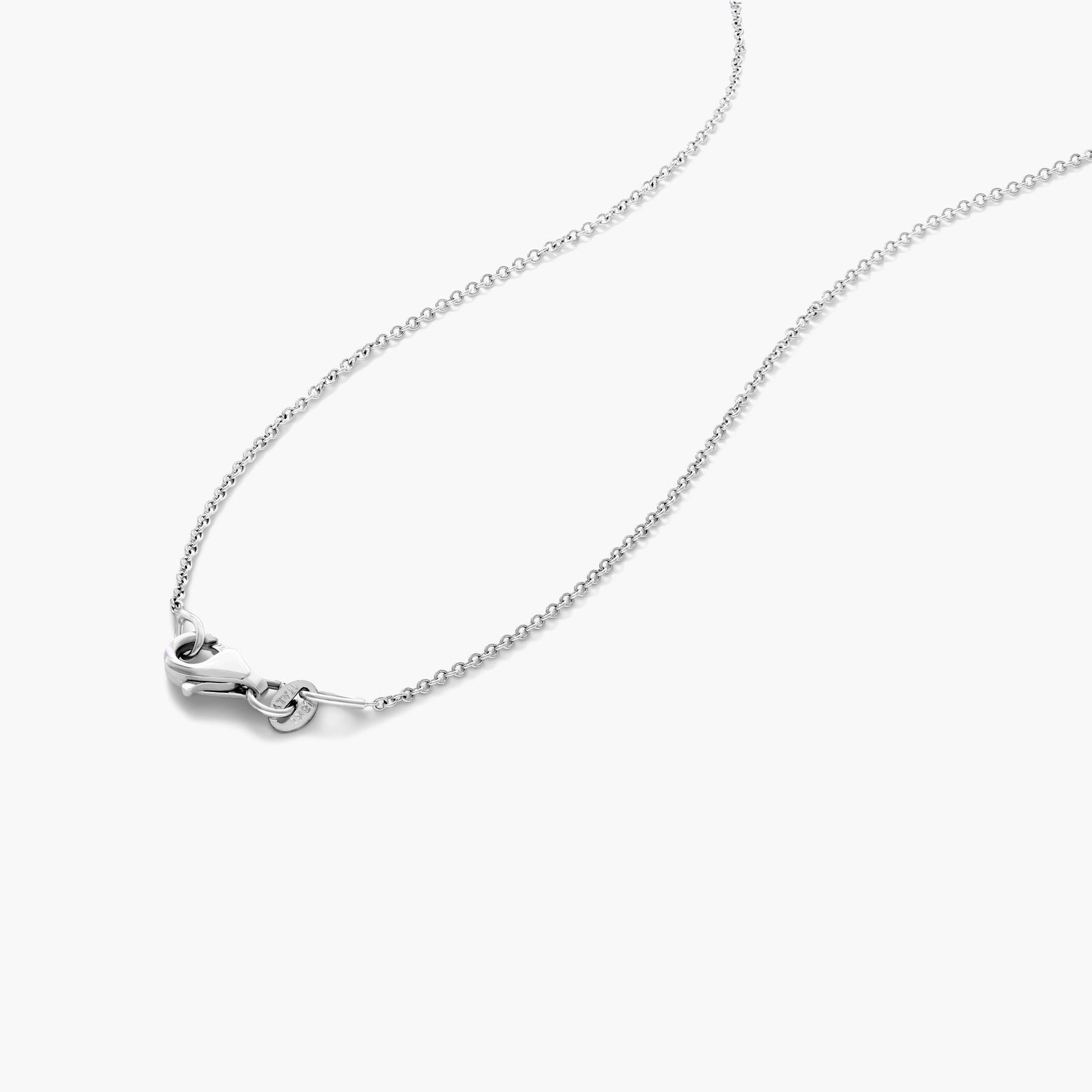 Halo Cushion Cut Diamond Necklace In 18K White Gold