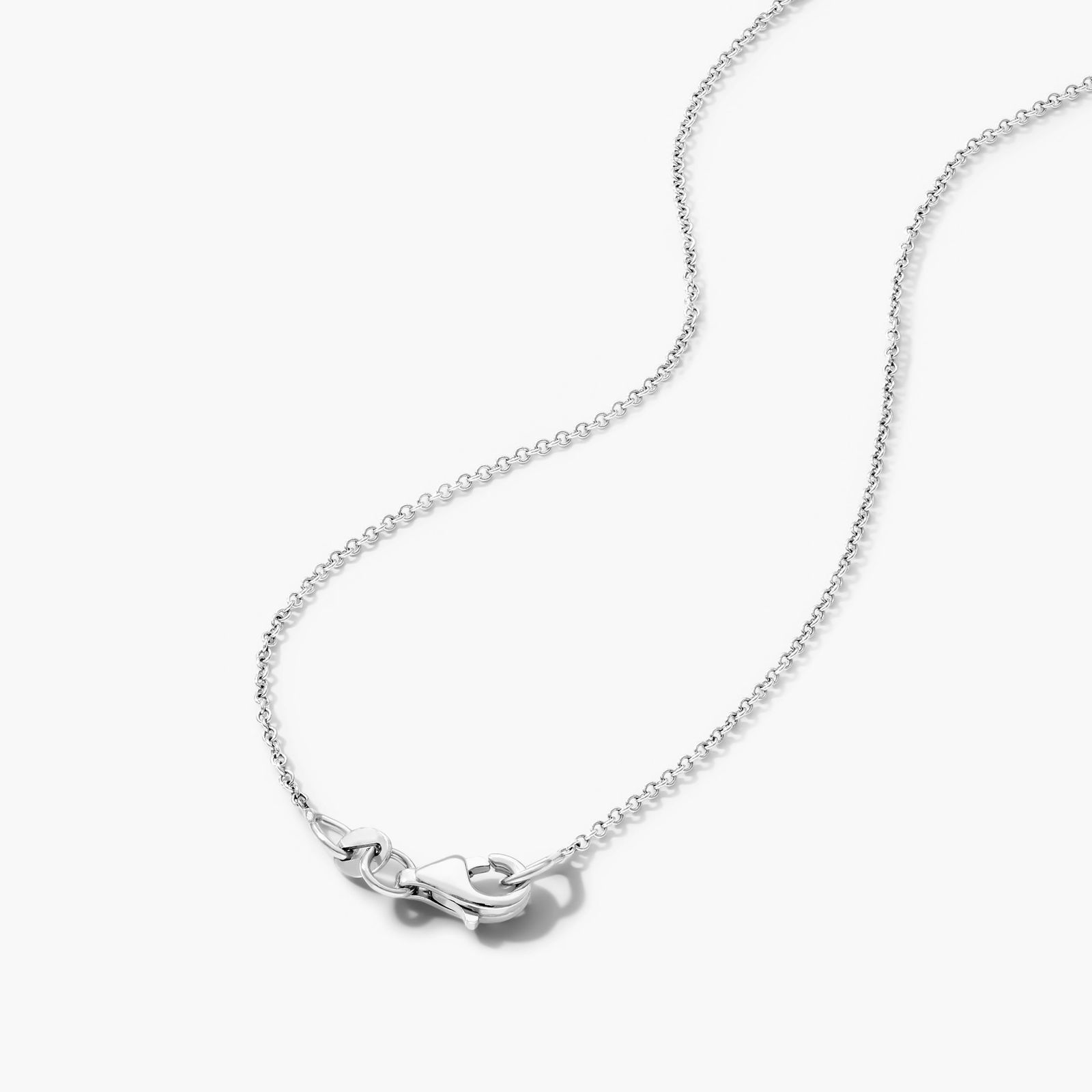 Halo Oval Cut Diamond Necklace In 18K White Gold