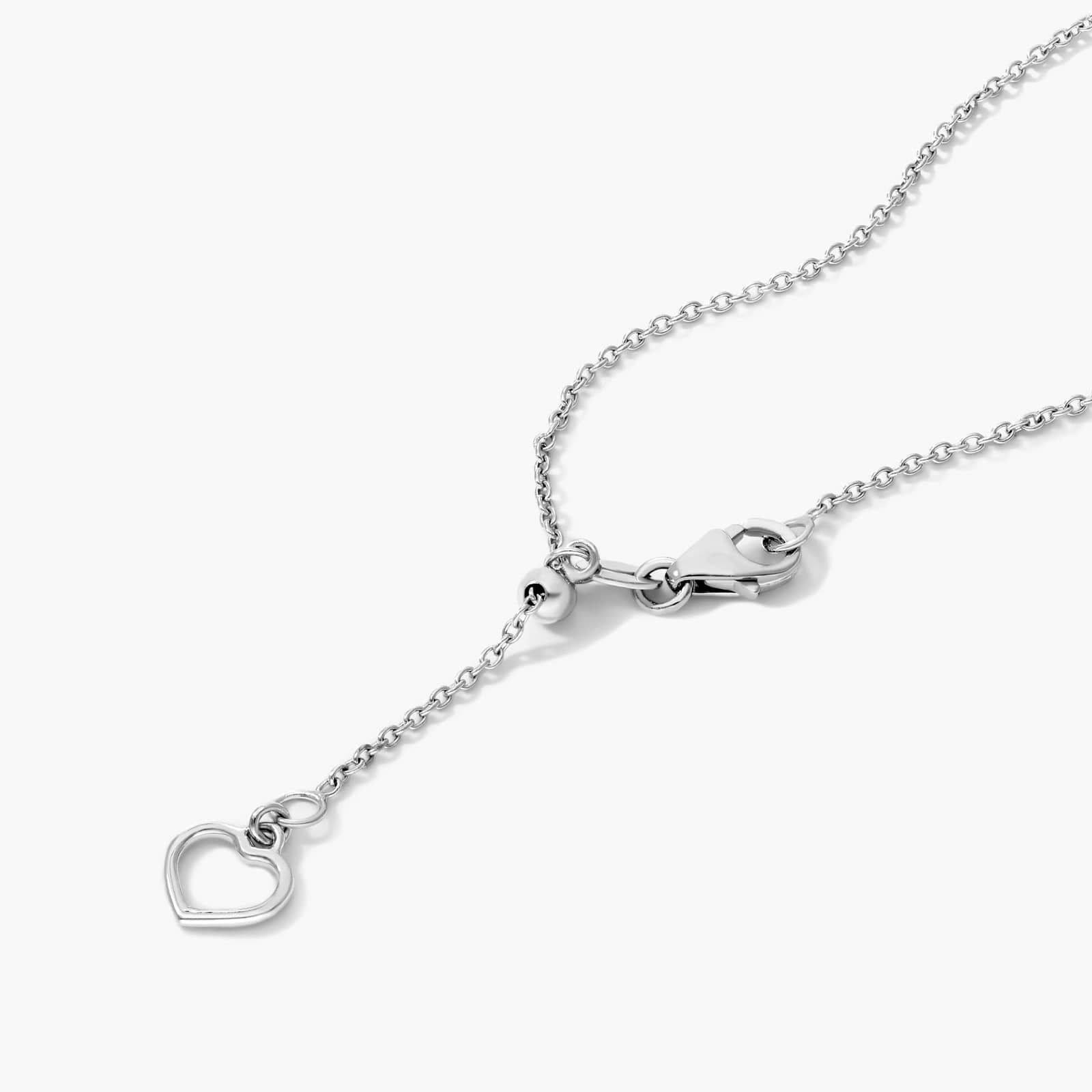 Shared Prong Diamond Cross Necklace (1 CTW) In 14K White Gold