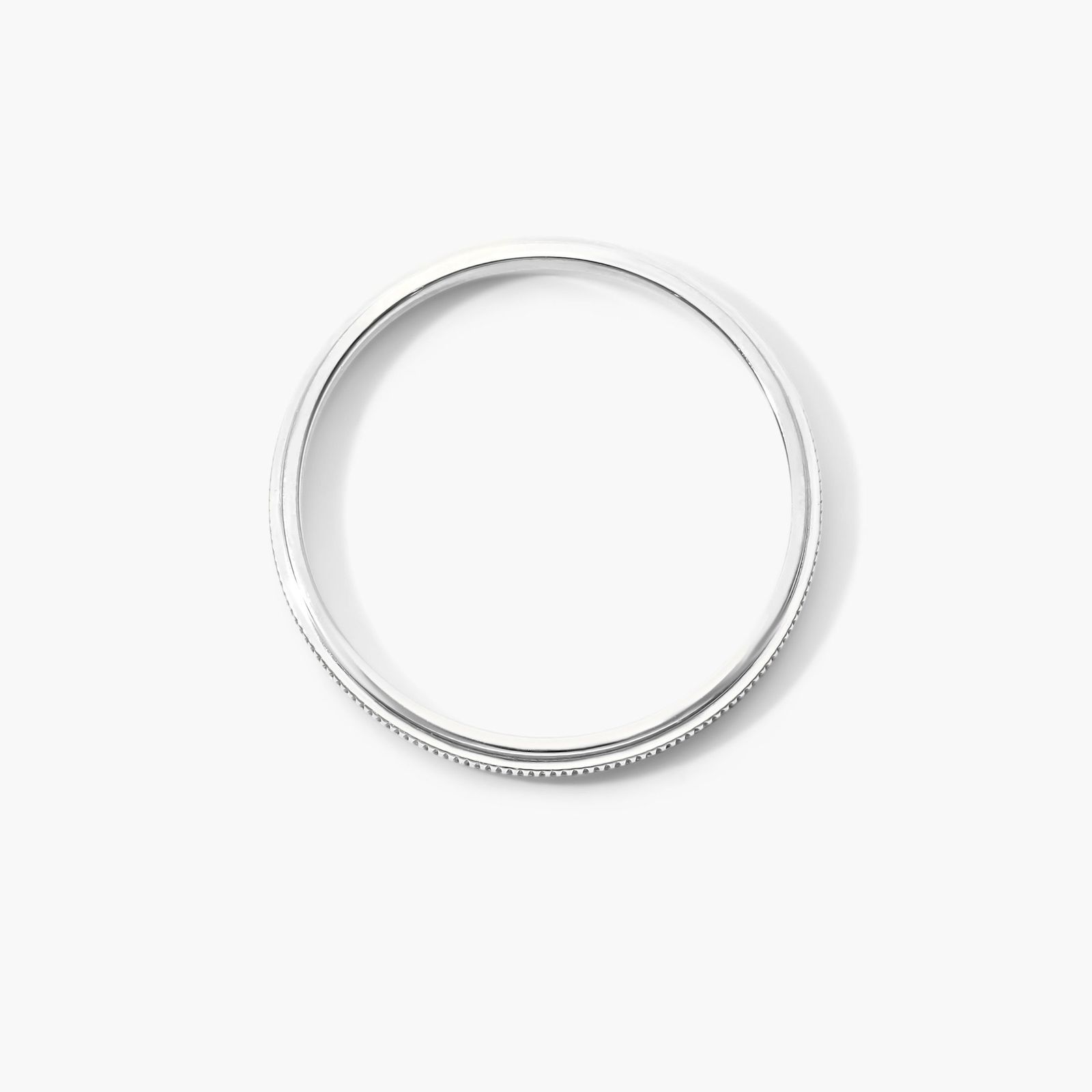 Milgrain Row Ring In 14K White Gold