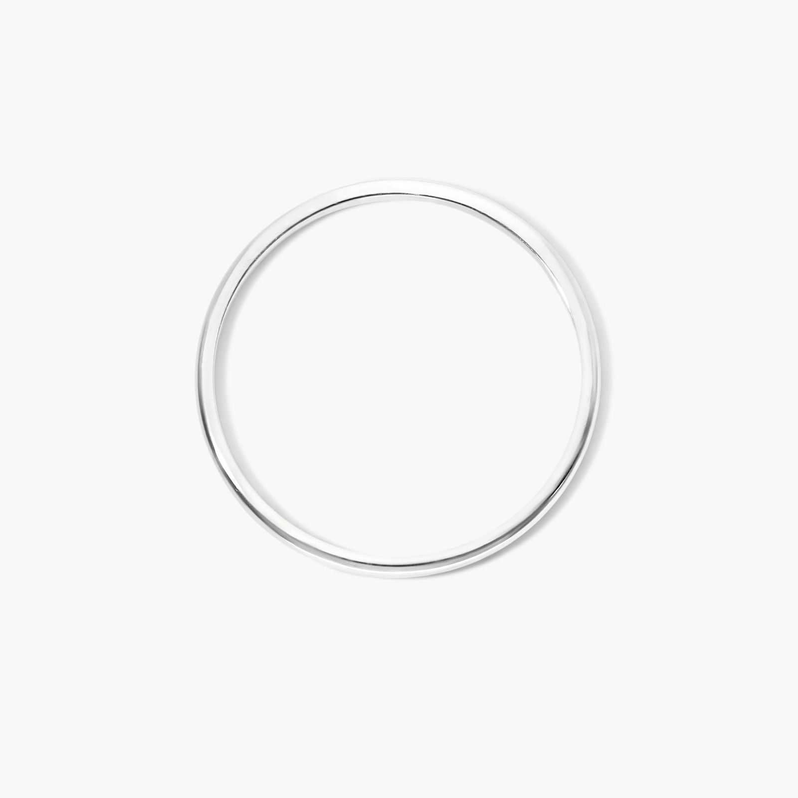 Rounded Ring In 14K White Gold
