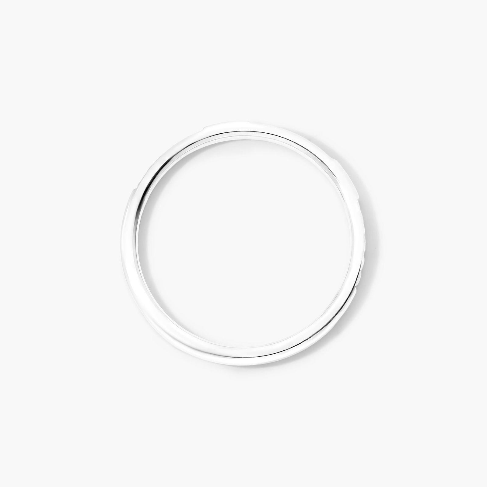 Dash Diamond Ring In 14K White Gold