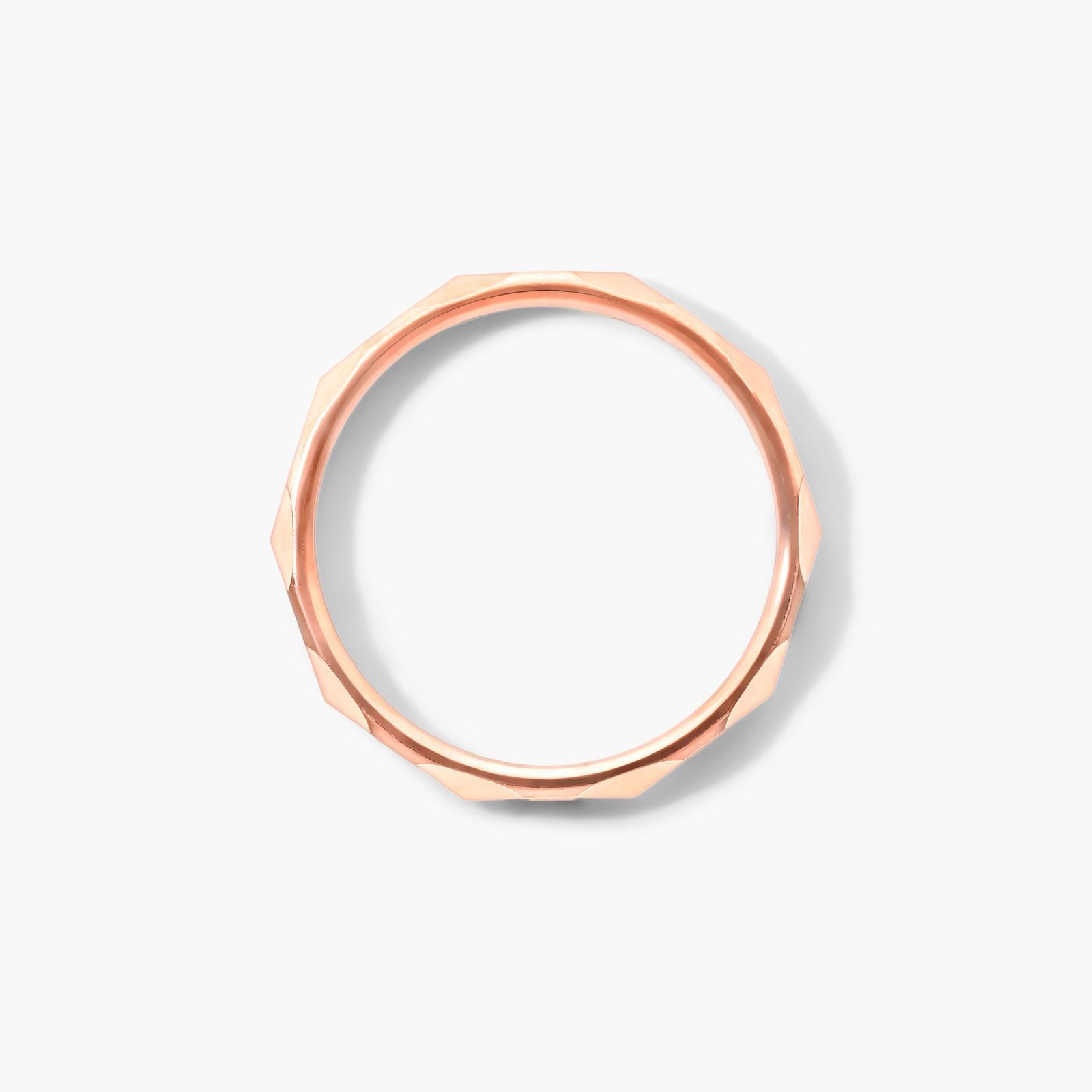 Pyramid Diamond Ring In 14K Rose Gold