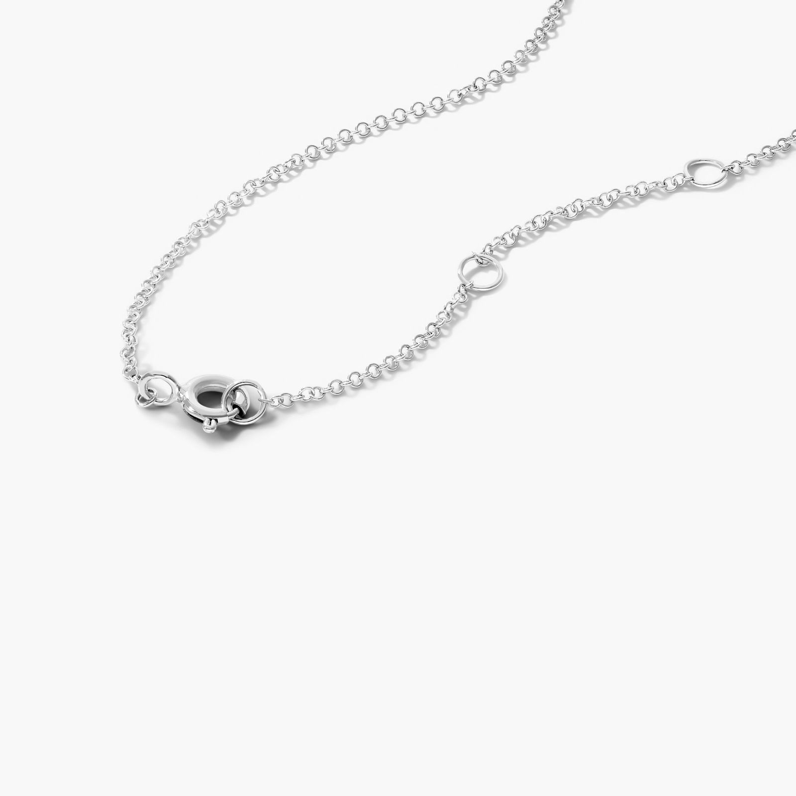 Sunburst Diamond Necklace With Baguette And Round Diamonds In 14K White Gold