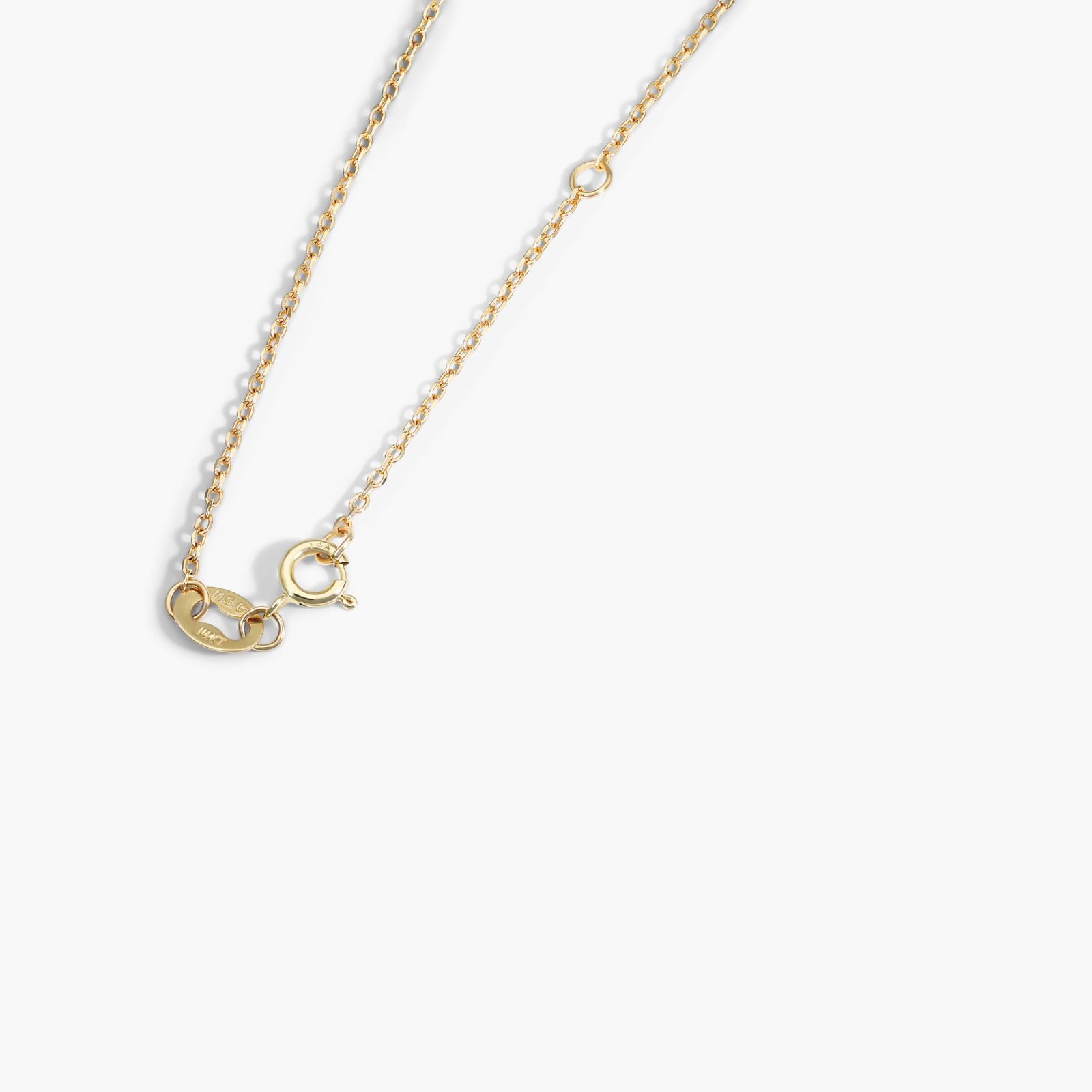 Diamond Adorned Crescent Necklace In 14K Yellow Gold