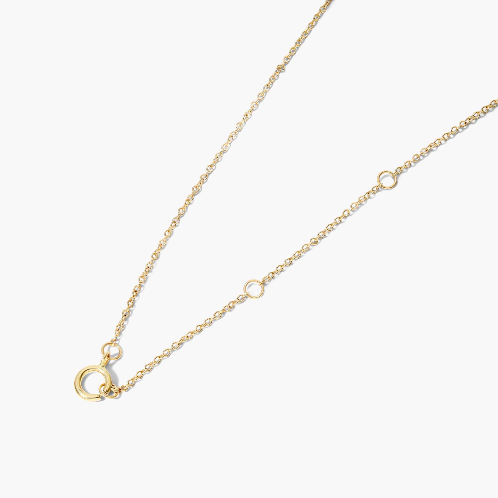 Triangle And Side Diamond Necklace In 14K Yellow Gold