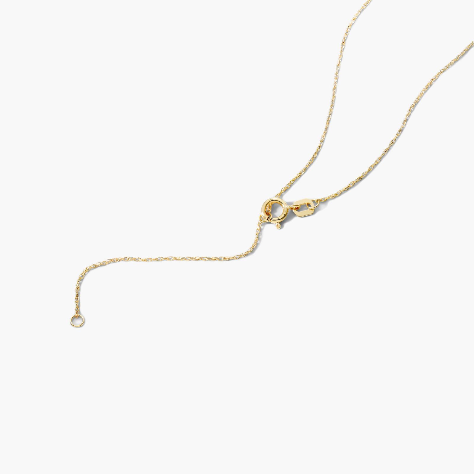 Mini Evil Eye Diamond Necklace In 14K Yellow Gold