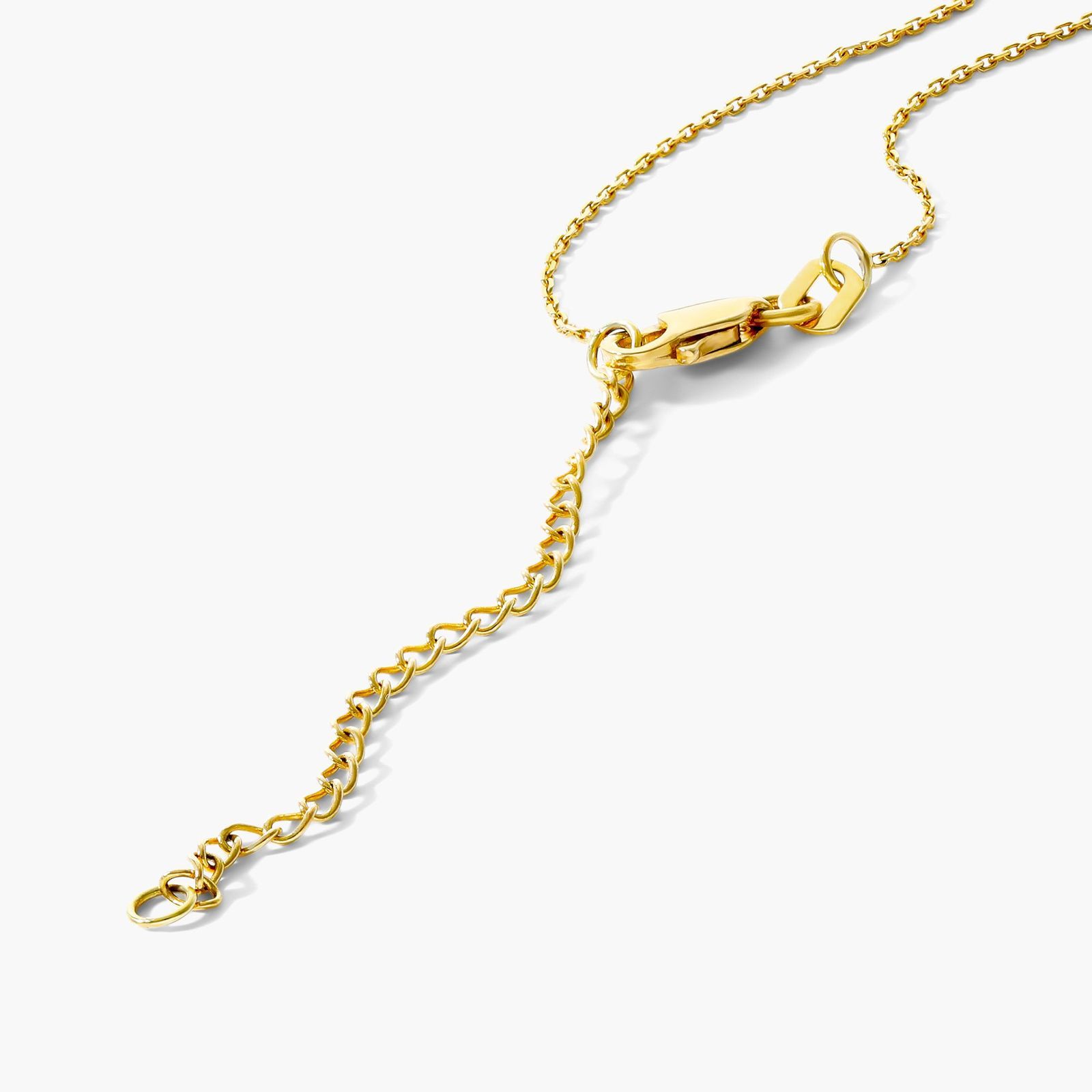 Black Enamel Octagon Diamond Medallion Necklace In 14K Yellow Gold