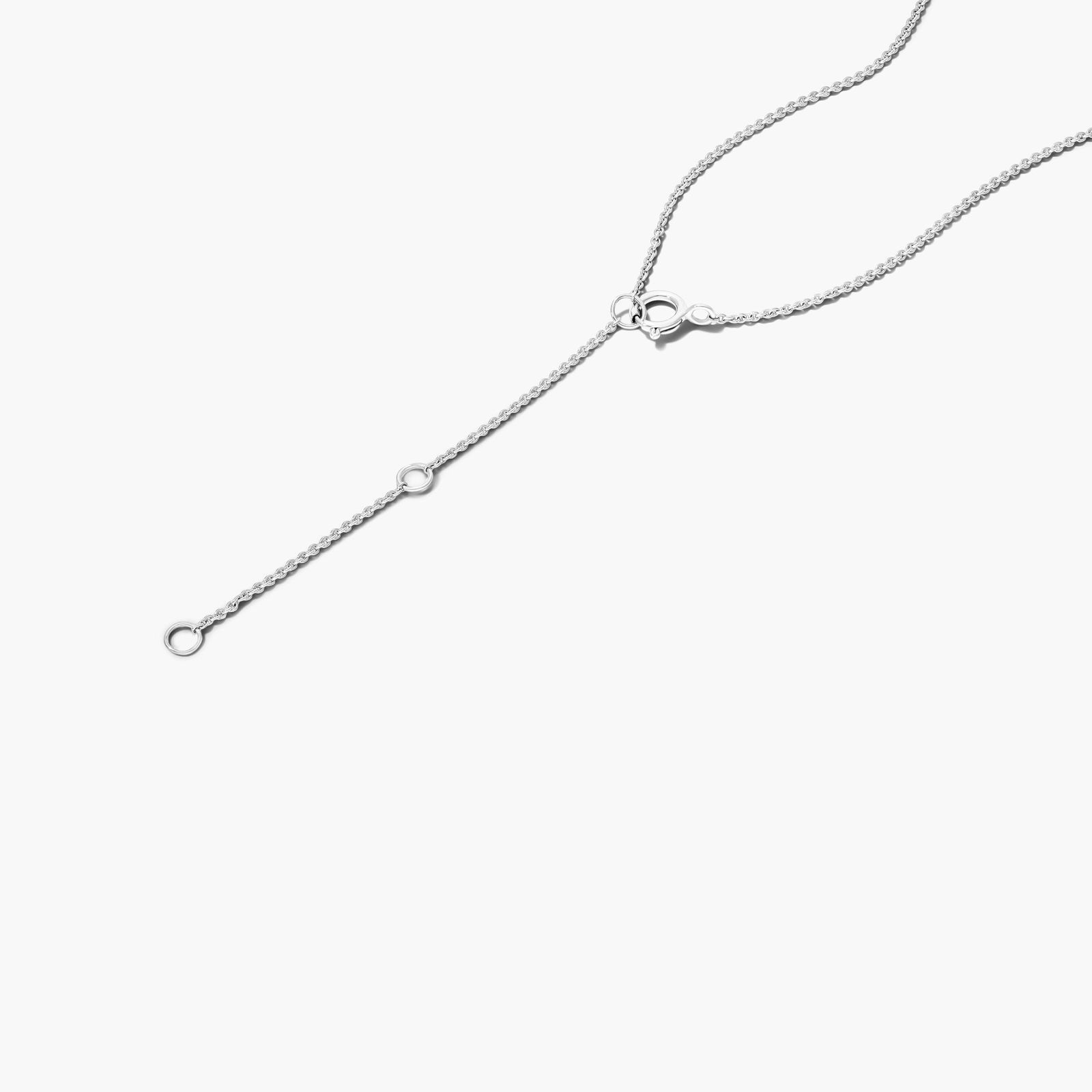 Evil Eye Diamond Necklace In 14K White Gold