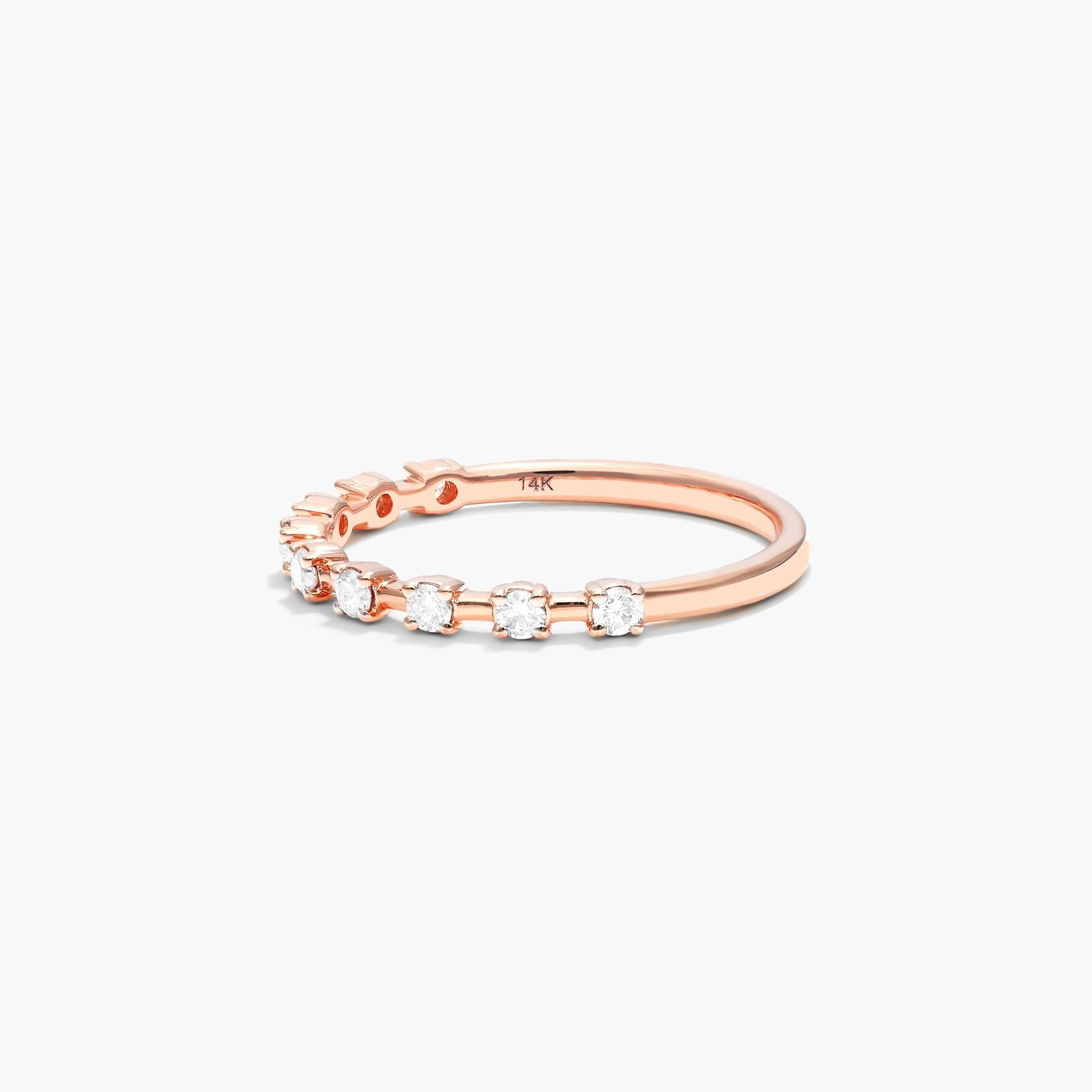 Wire Diamond Ring In 14K Rose Gold