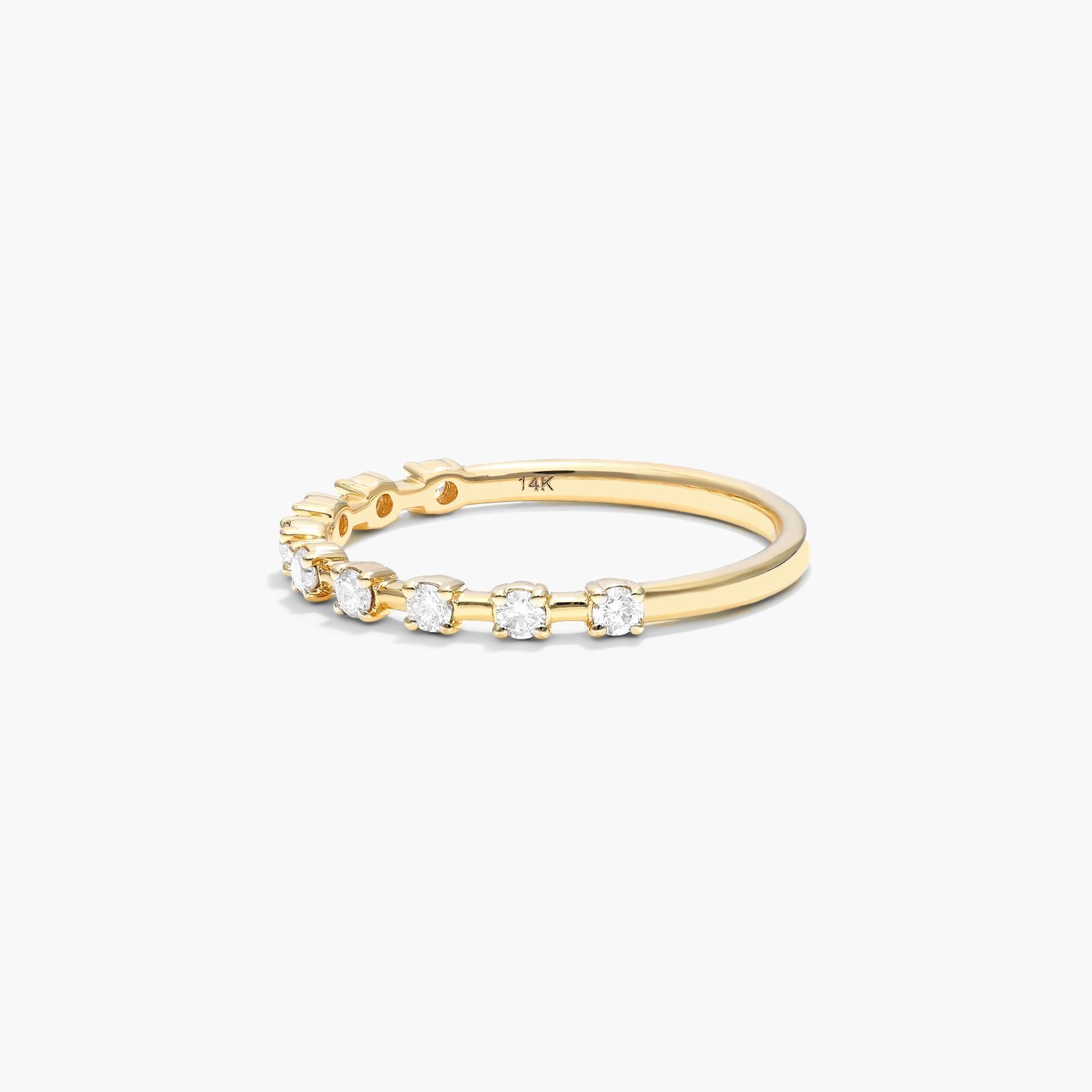 Wire Diamond Ring In 14K Yellow Gold