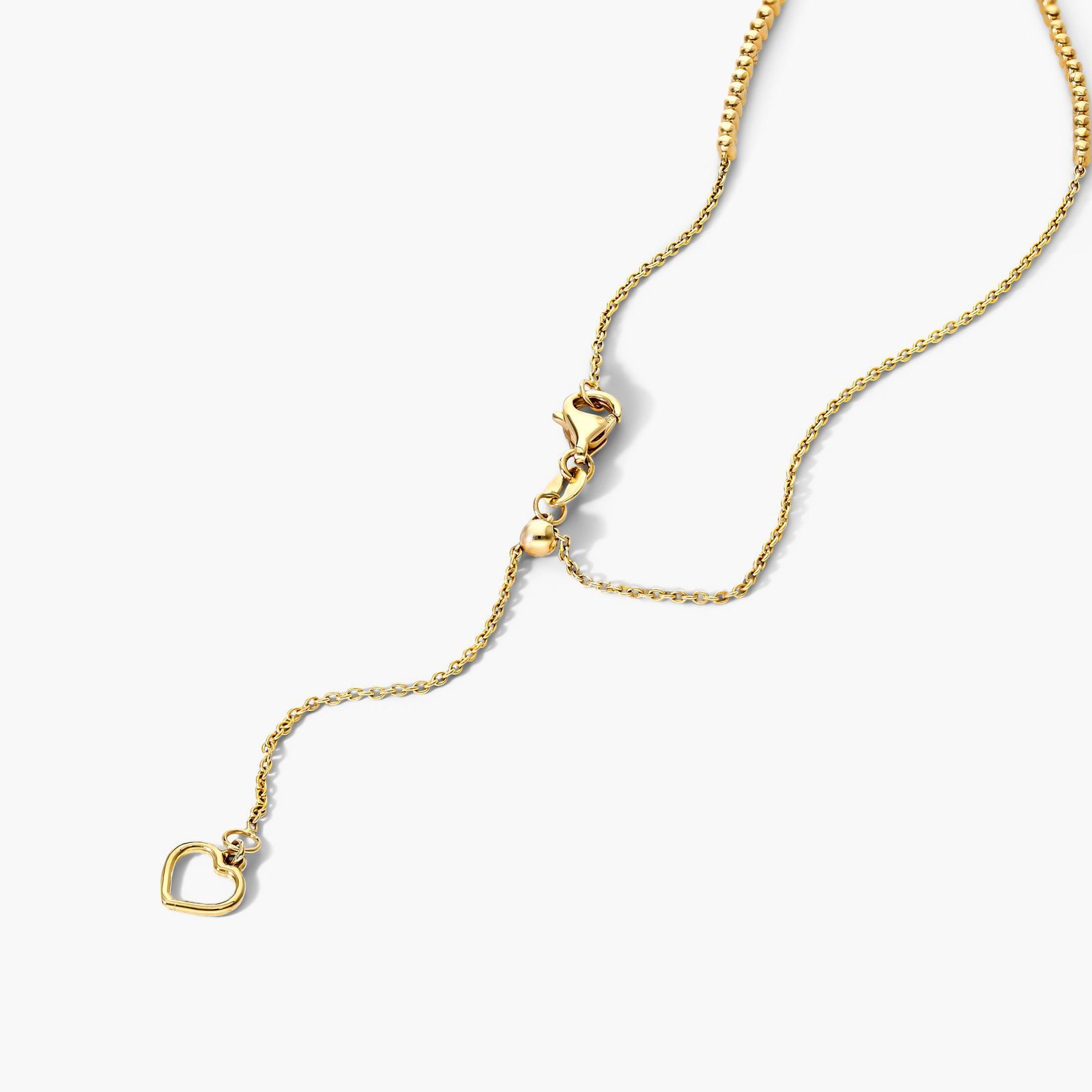 14K Yellow Gold Riviera Diamond Necklace
