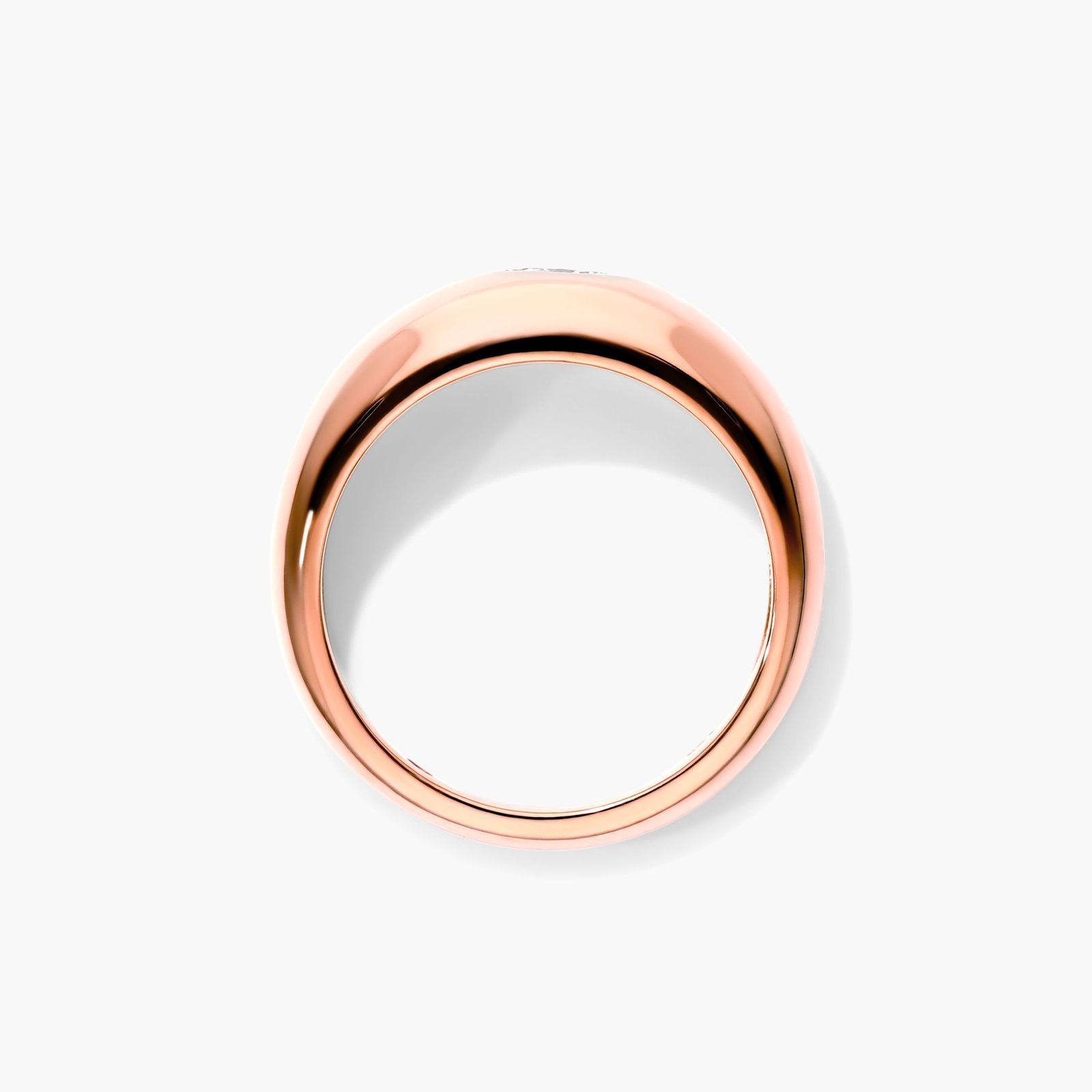 Marquise Cut Diamond Dome Ring In 14K Rose Gold