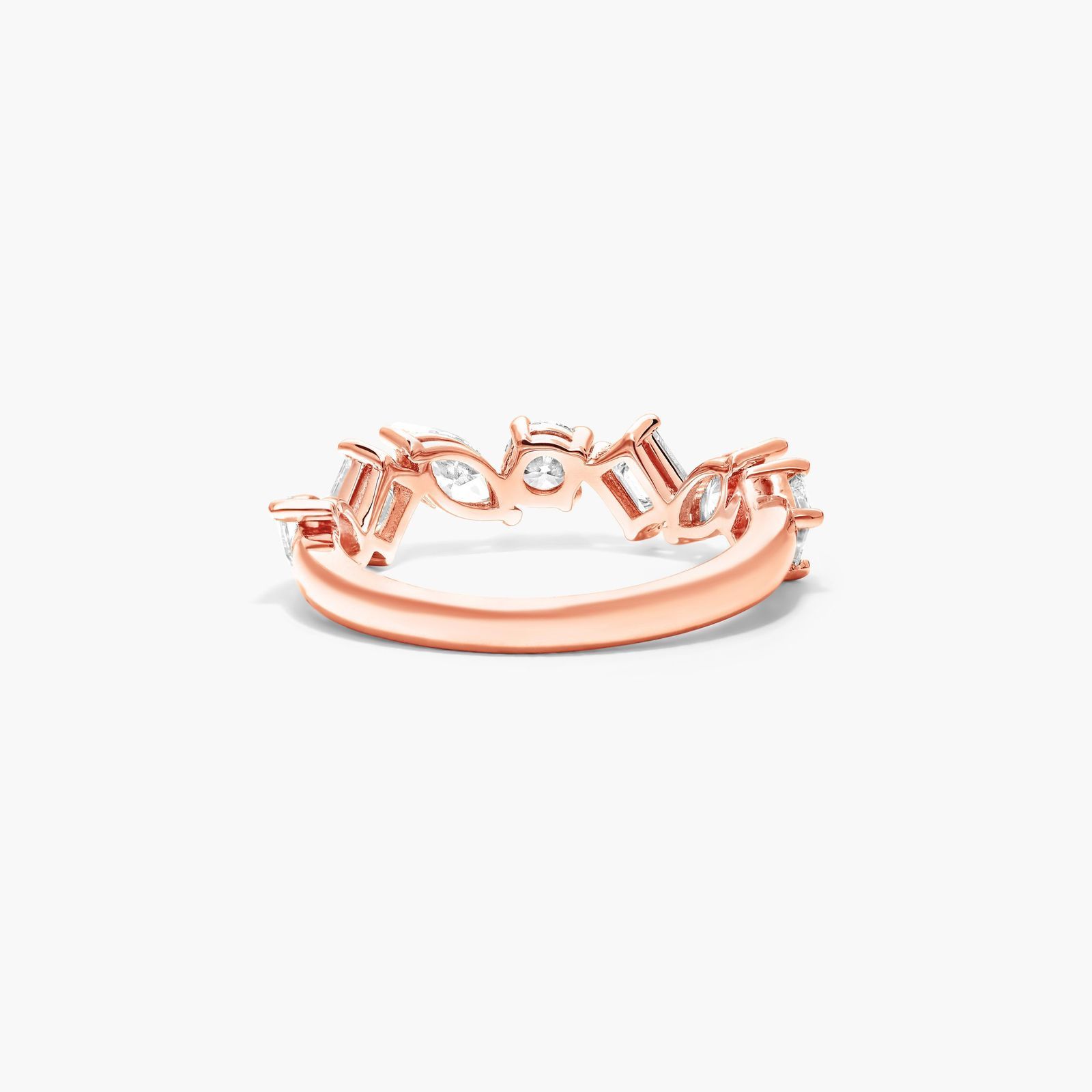 Fancy Mixed Diamond Ring In 14K Rose Gold