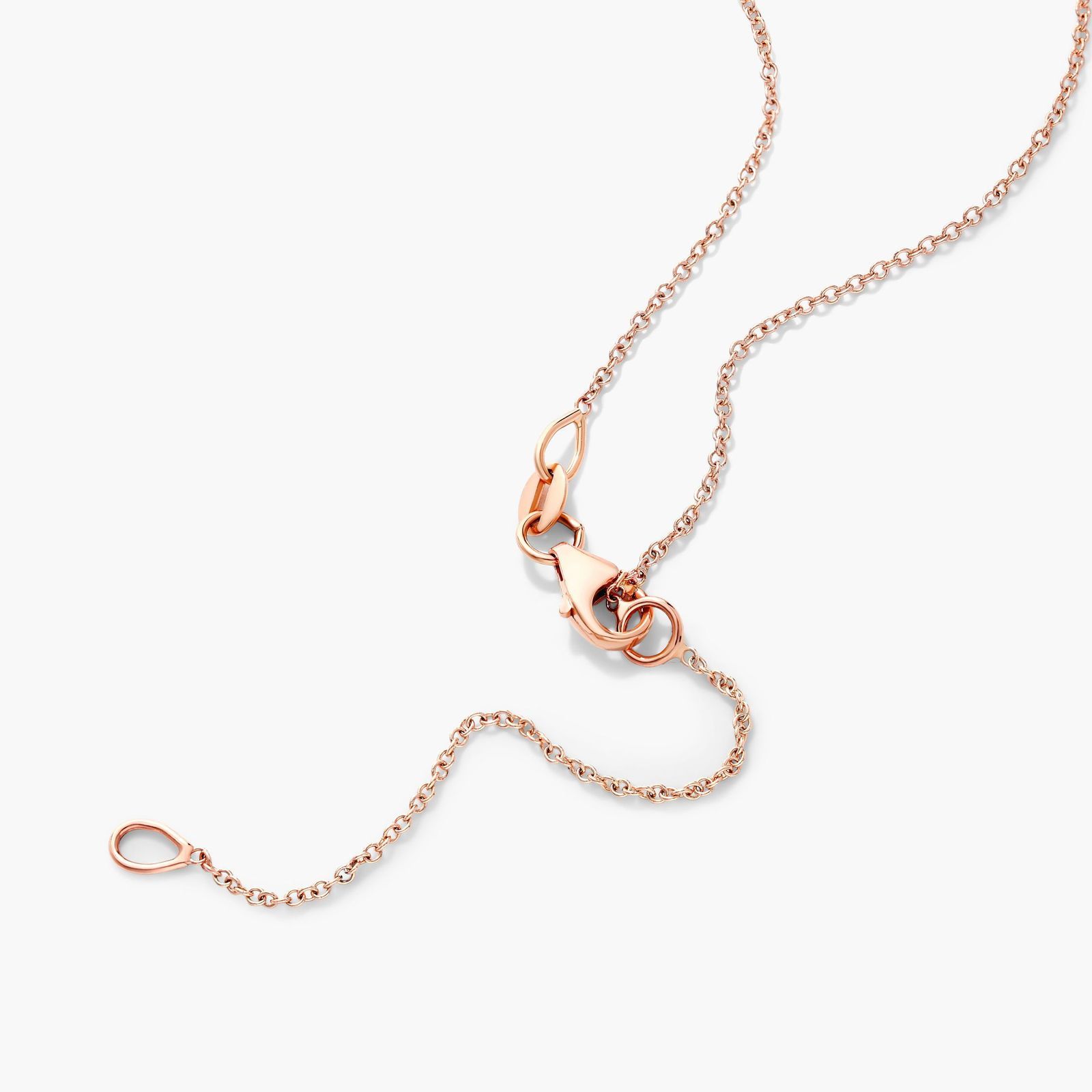 Diamond Heart Necklace With Mixed Diamonds In 14K Rose Gold