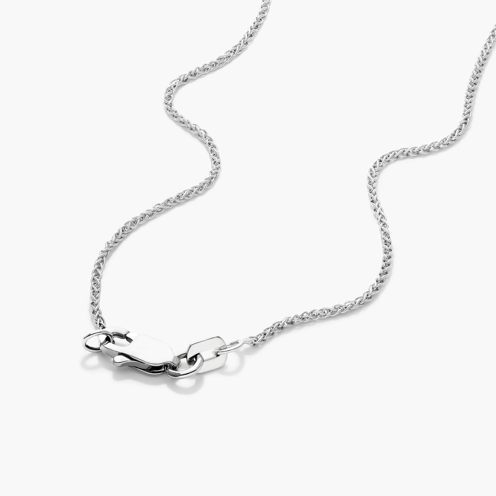 V Bar Graduated Diamond Necklace In 14K White Gold