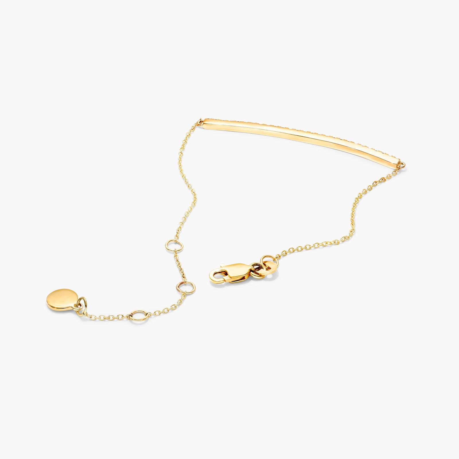 Bar Diamond Bracelet In 14K Yellow Gold