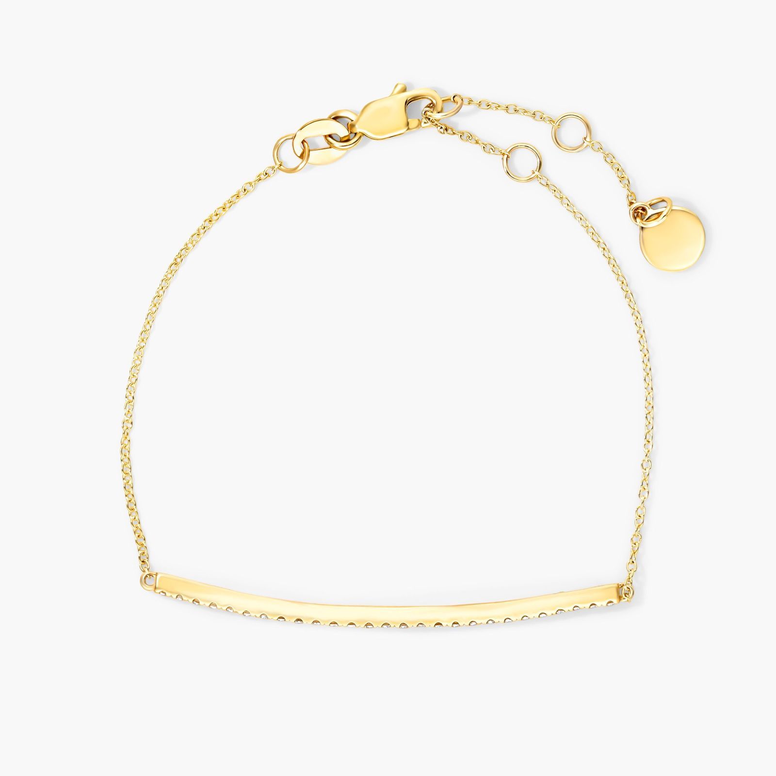 Bar Diamond Bracelet In 14K Yellow Gold