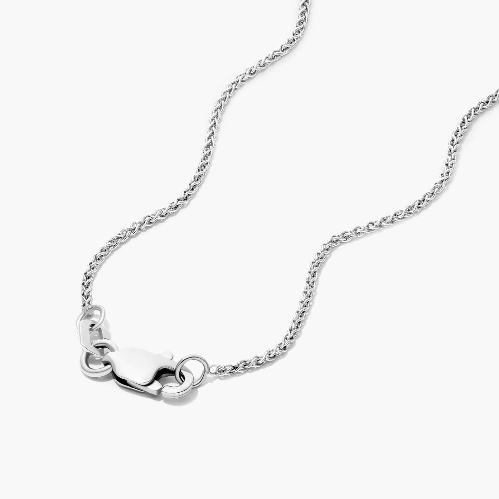 Round Composite Diamond Necklace In 14K White Gold