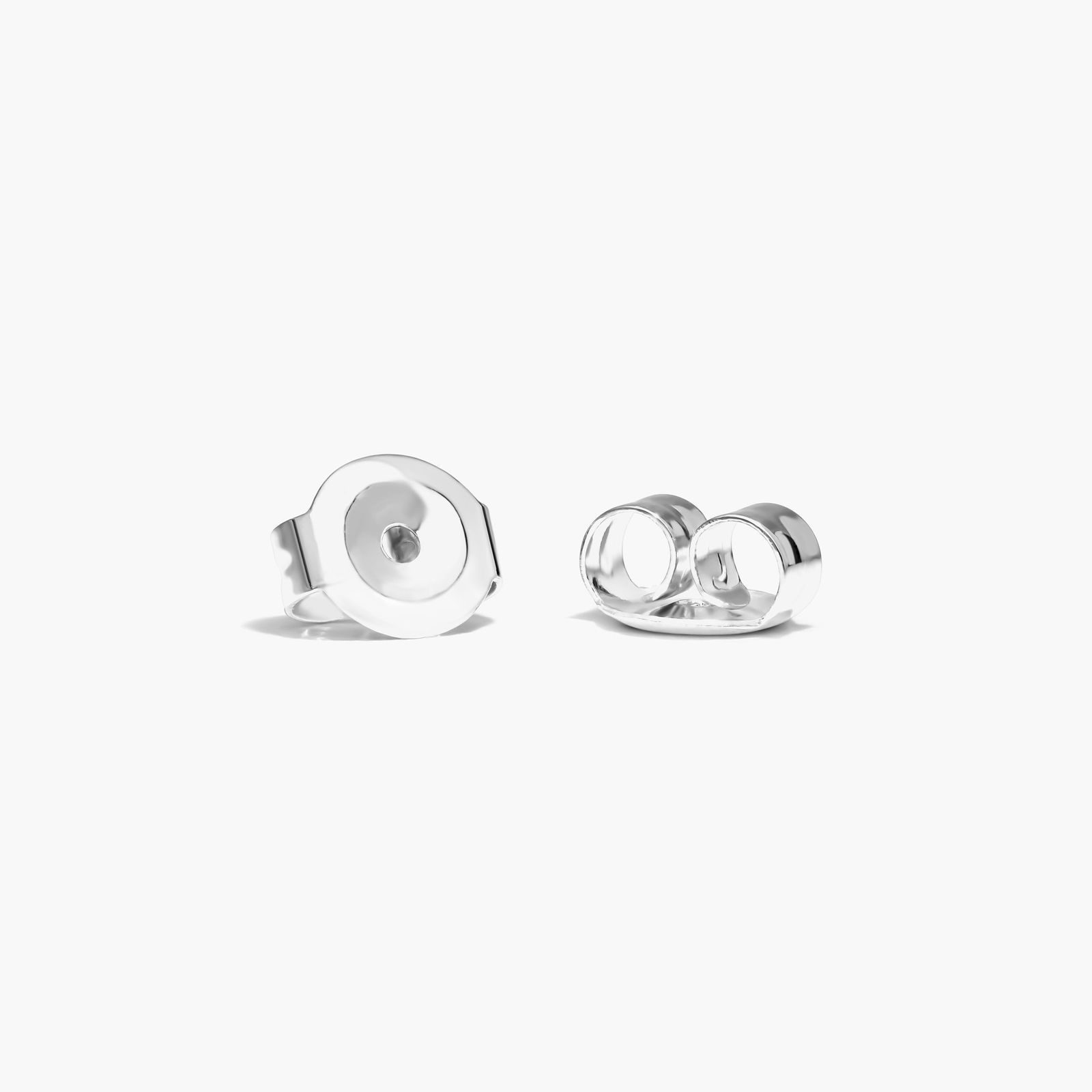 Composite Round Lab-Grown Diamond Earrings In 14K White Gold