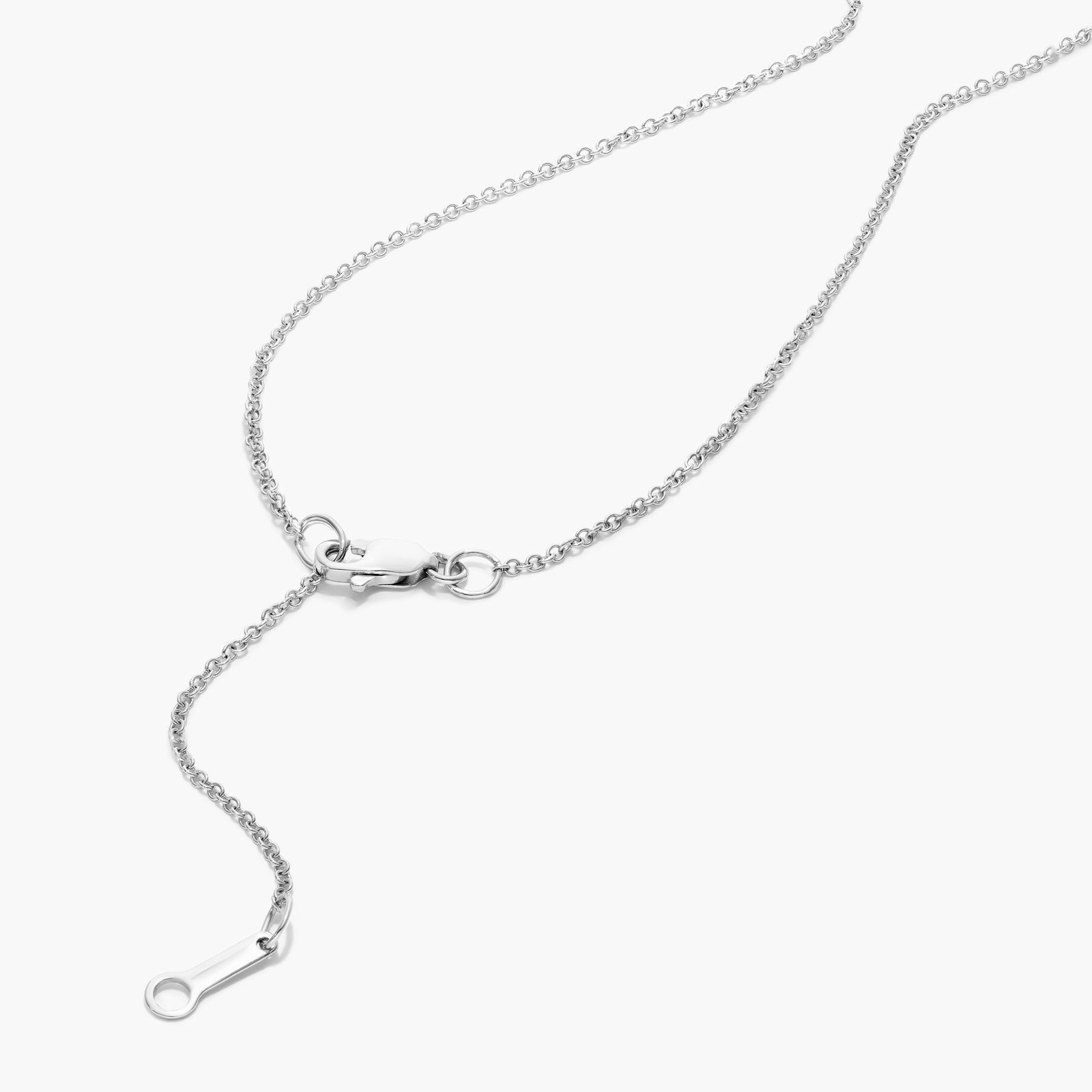 Driblet Lab-Grown Diamond Necklace In 14K White Gold