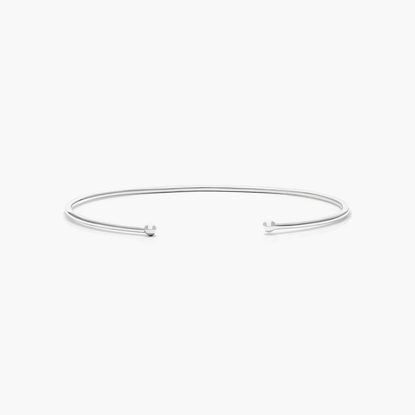 Petite Cuff Diamond Bracelet In 14K White Gold