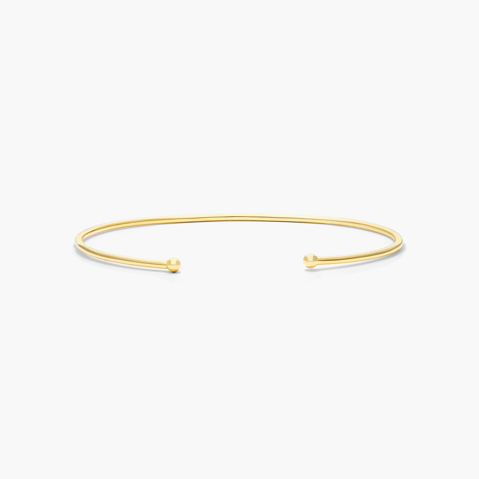 Petite Cuff Diamond Bracelet In 14K Yellow Gold