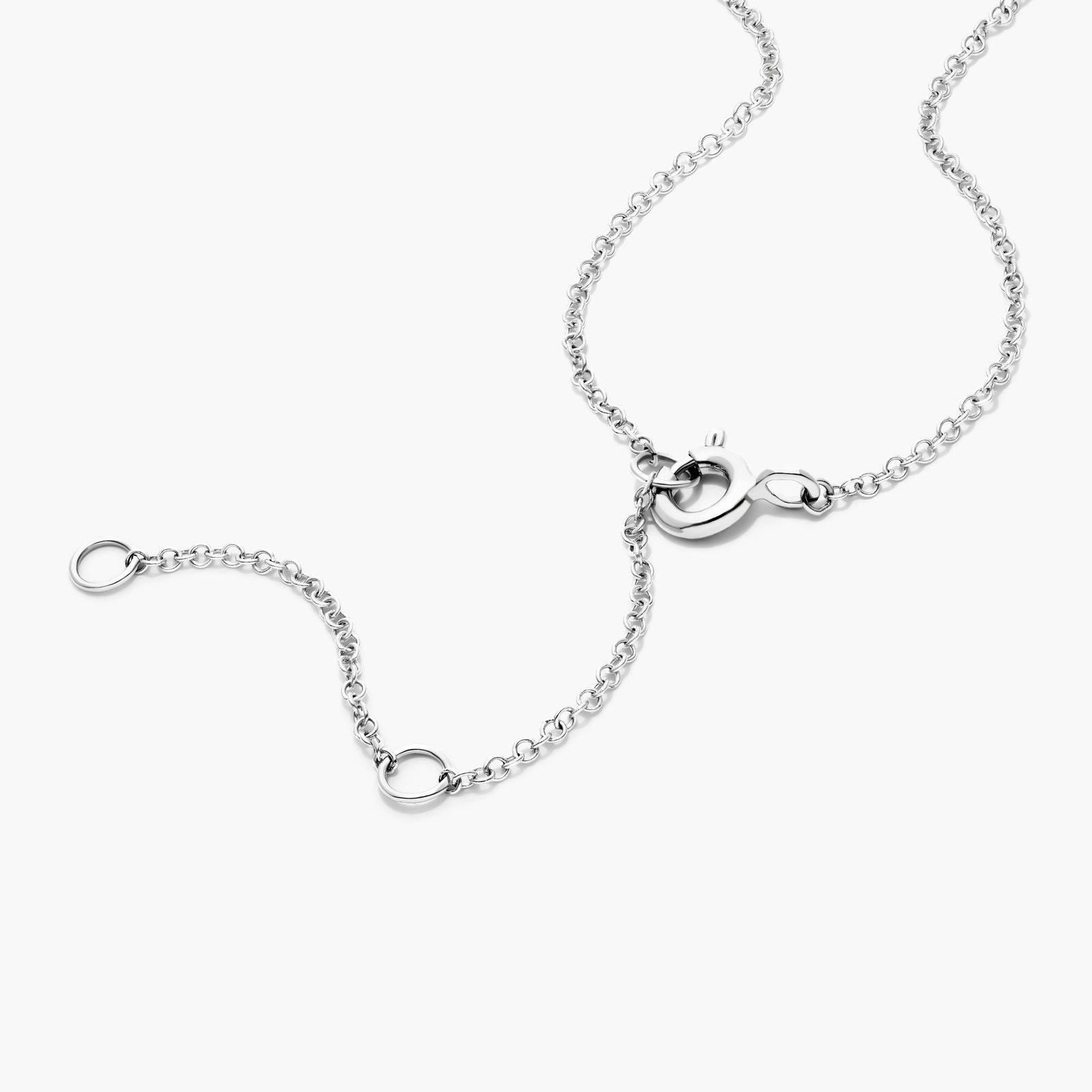 Petite Heart Diamond Necklace In 14K White Gold