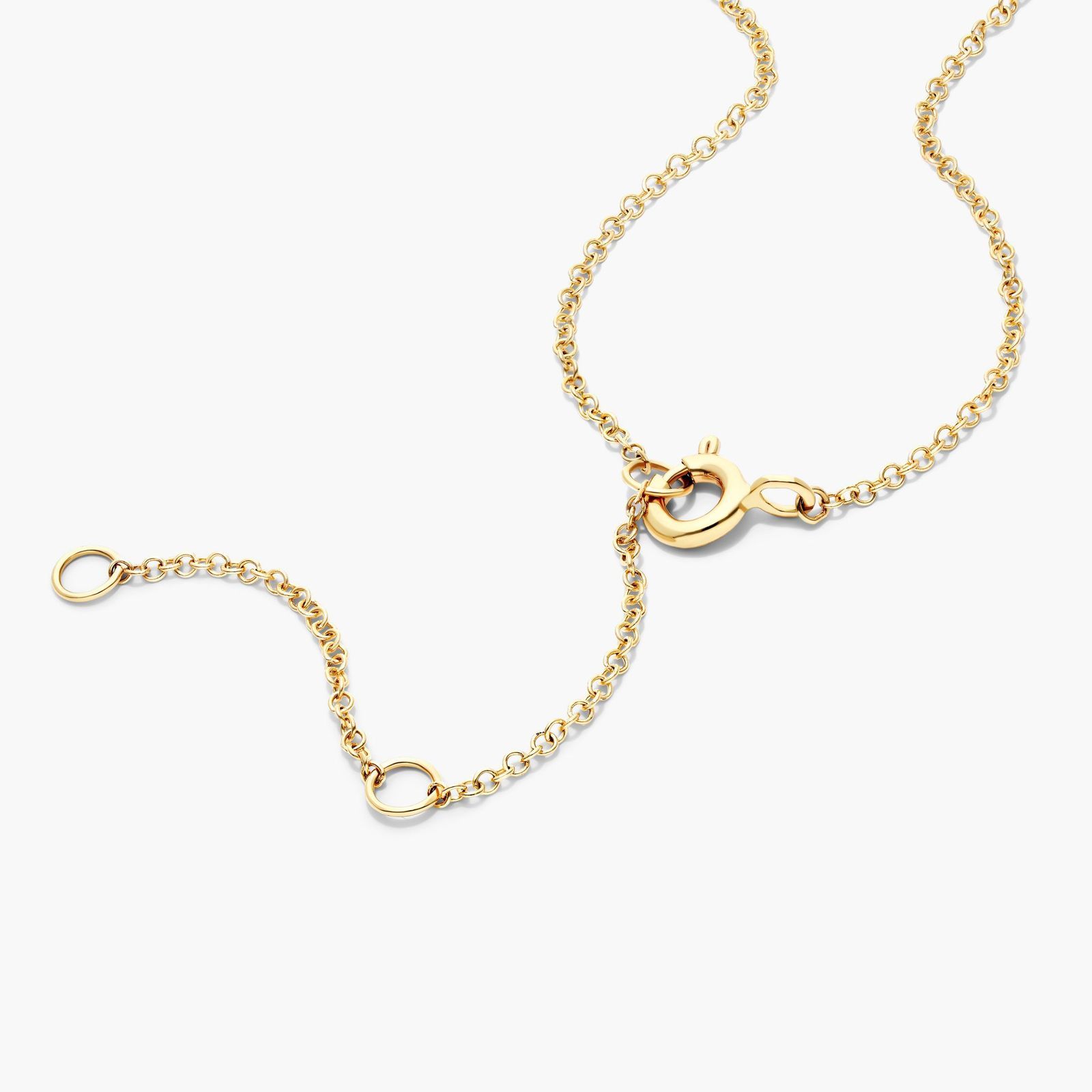 Petite Heart Diamond Necklace In 14K Yellow Gold