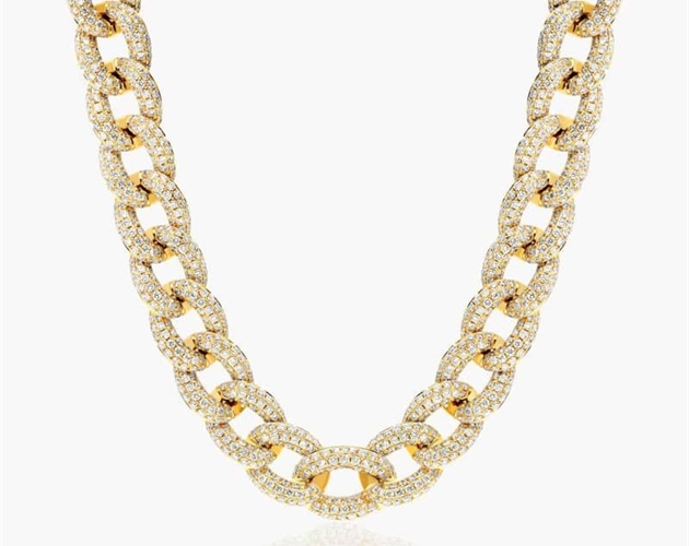 Norwich Pave Chain Necklace Gold