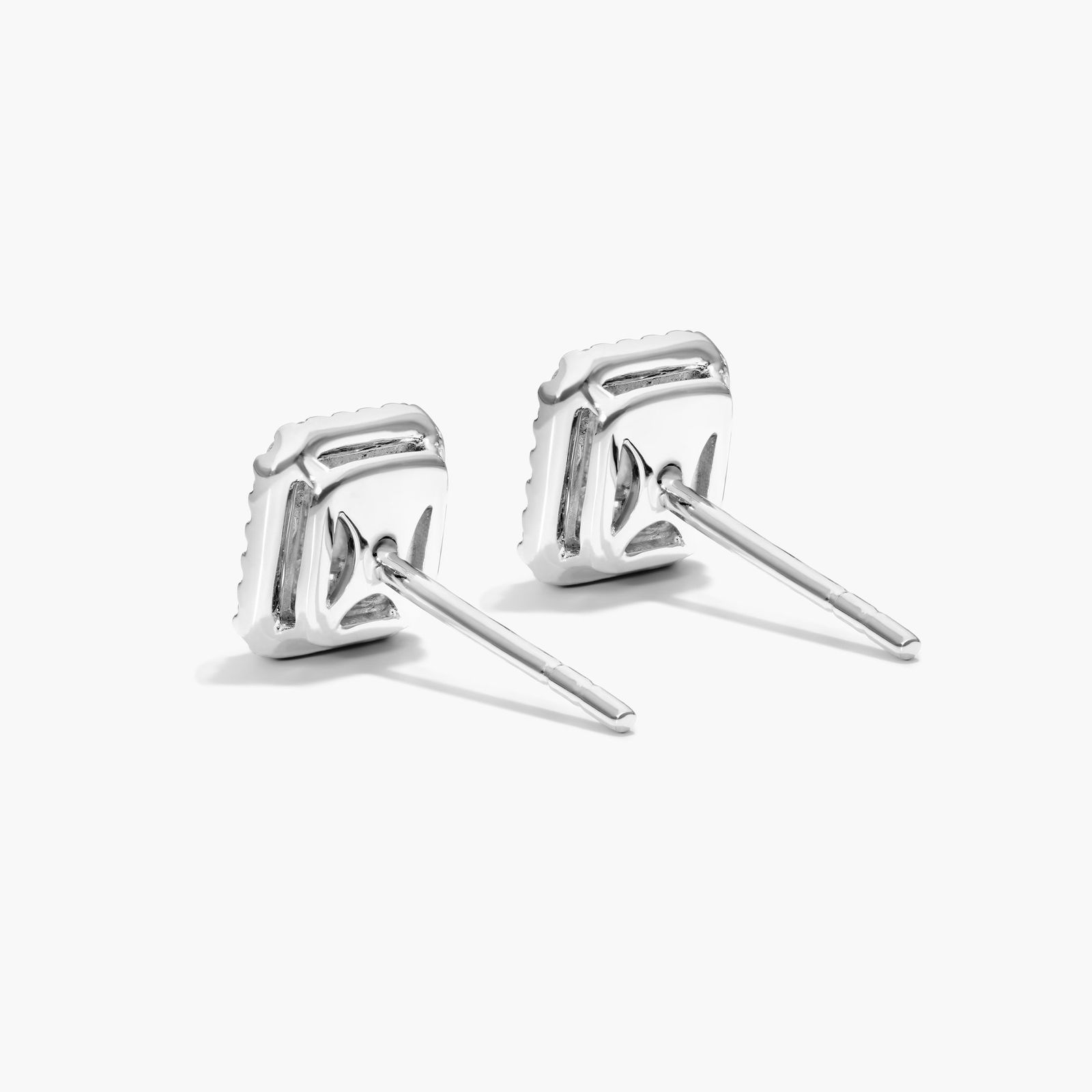 Petite Composite Diamond Stud Earrings In 14K White Gold