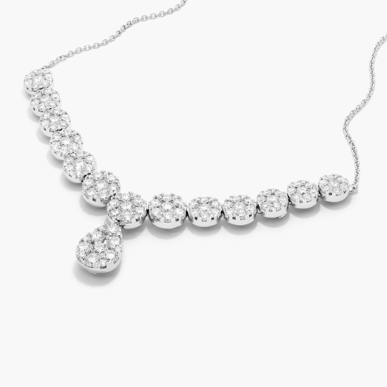 Mirage Diamond Necklace In 14K White Gold