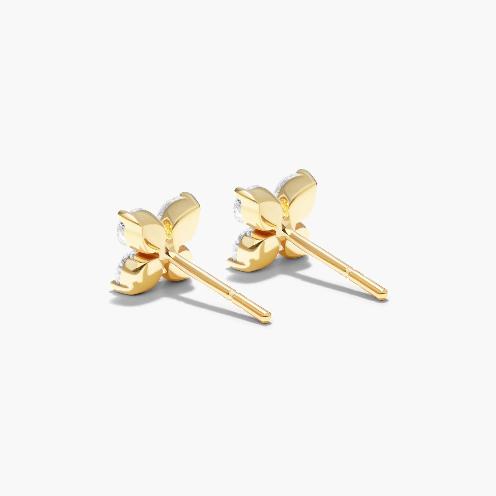 Blossom Lab-Grown Diamond  Stud Earrings In 14K Yellow Gold