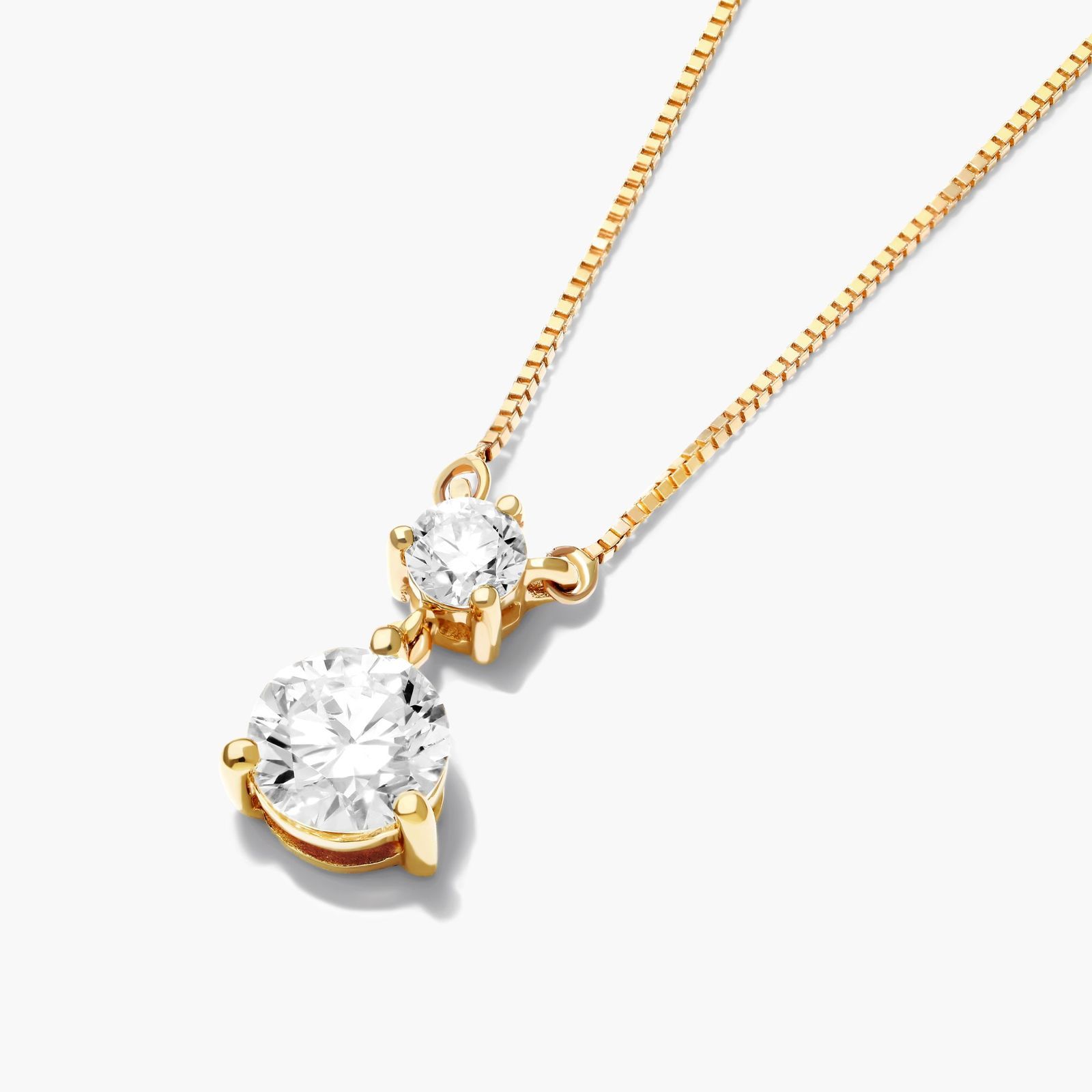 Drop Lab-Grown Diamond Pendant In 14K Yellow Gold