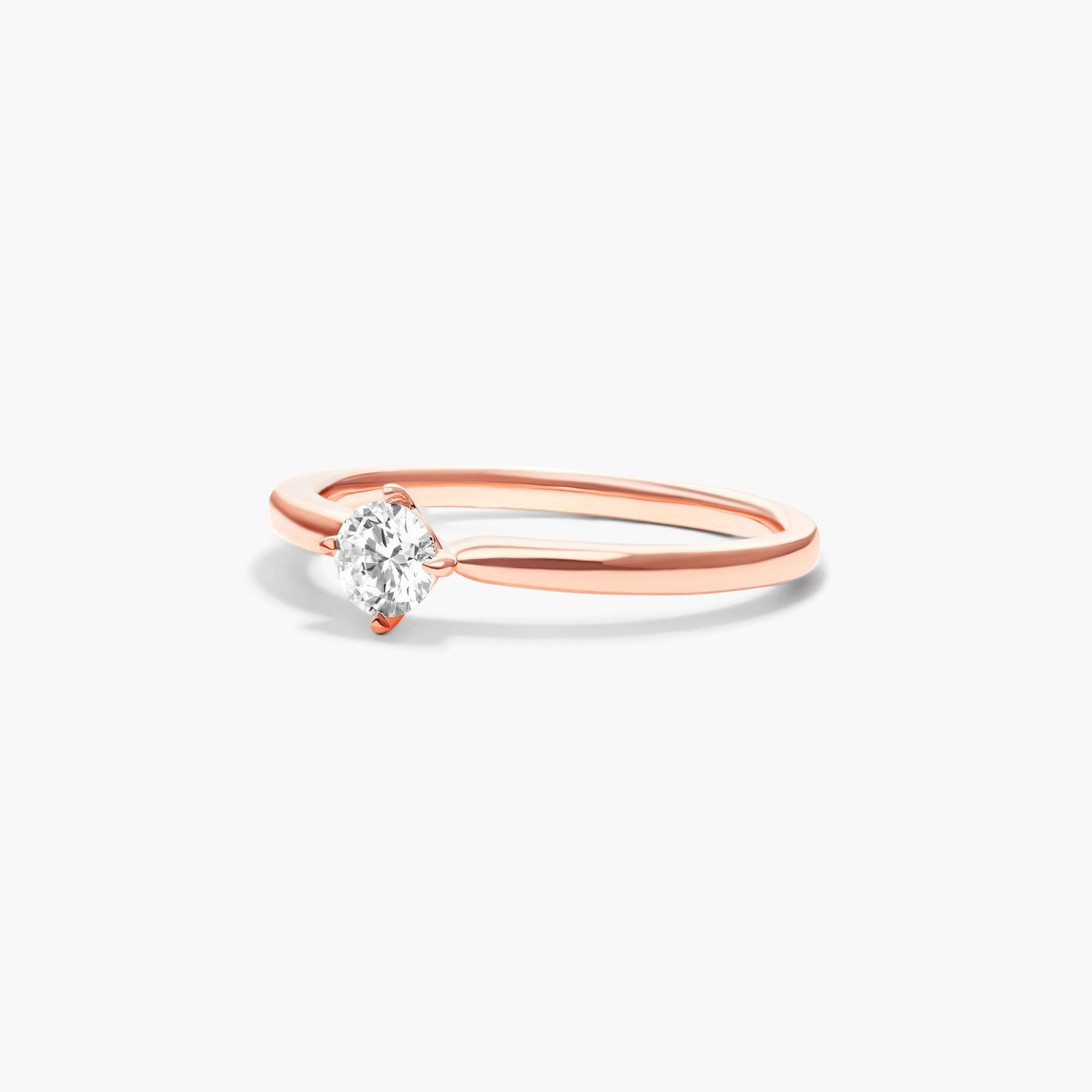 Lab-Grown Diamond Solitaire Ring In 14K Rose Gold