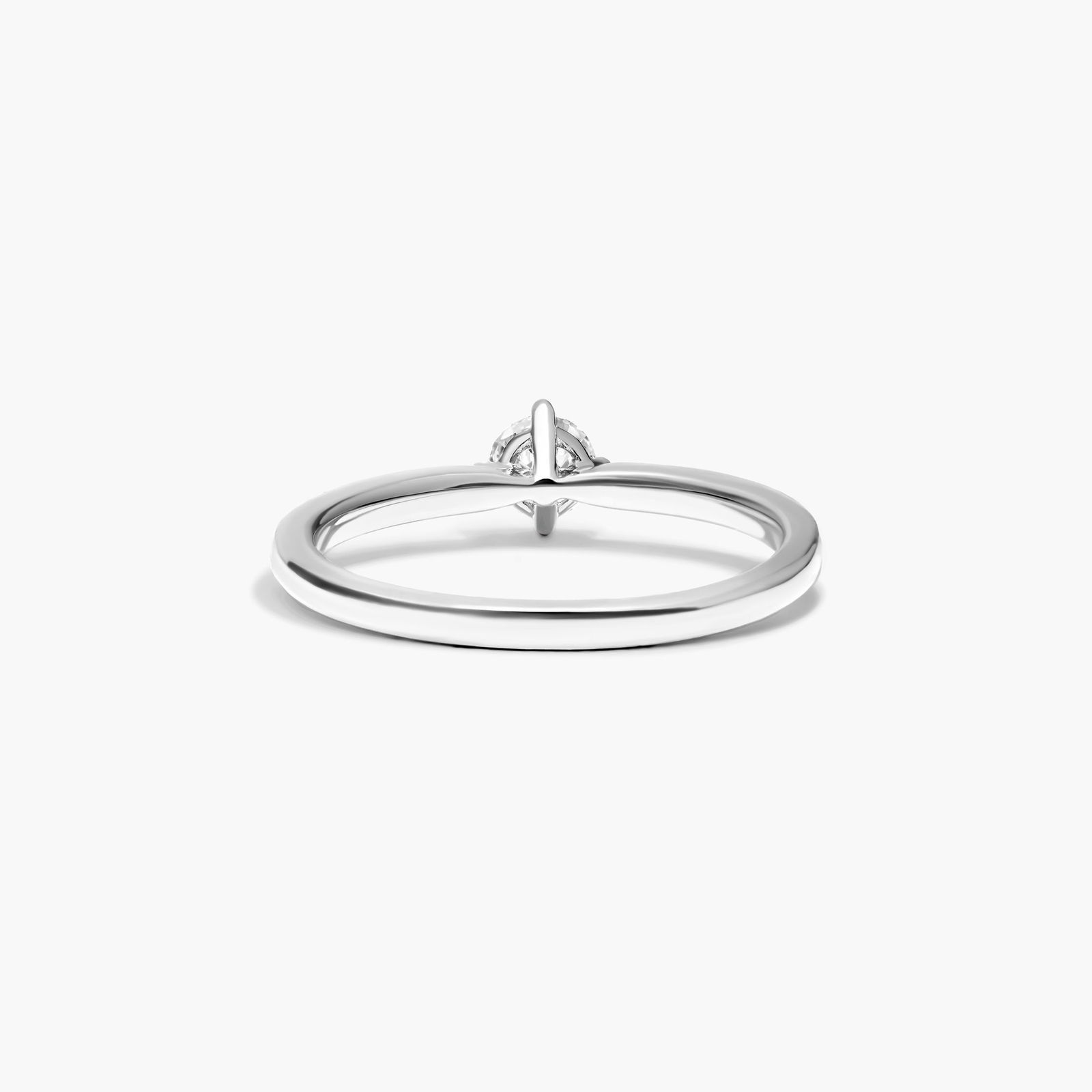 Lab-Grown Diamond Solitaire Ring In 14K White Gold
