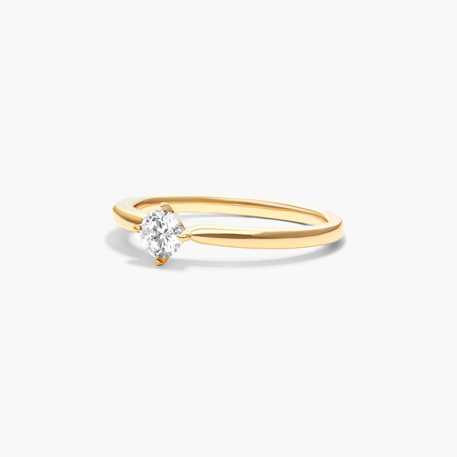 Lab-Grown Diamond Solitaire Ring In 14K Yellow Gold