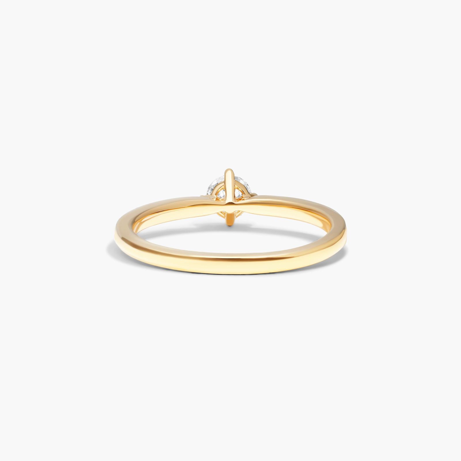 Lab-Grown Diamond Solitaire Ring In 14K Yellow Gold